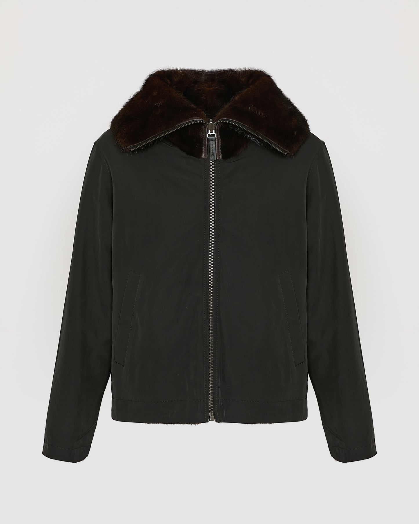 Reversible jacket in technical fabric and mink fur -Yves Salomon