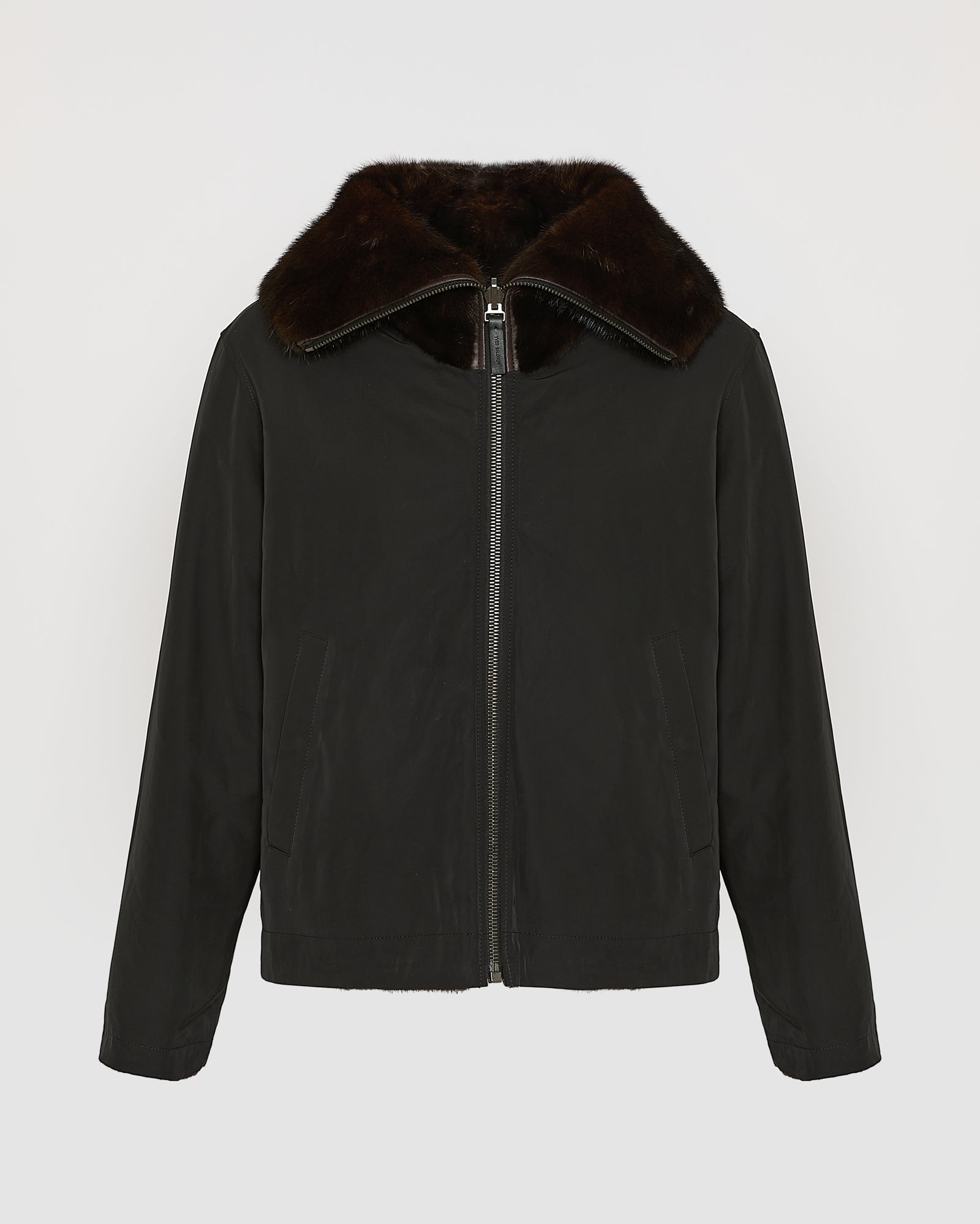 Reversible jacket in technical fabric and mink fur -Yves Salomon