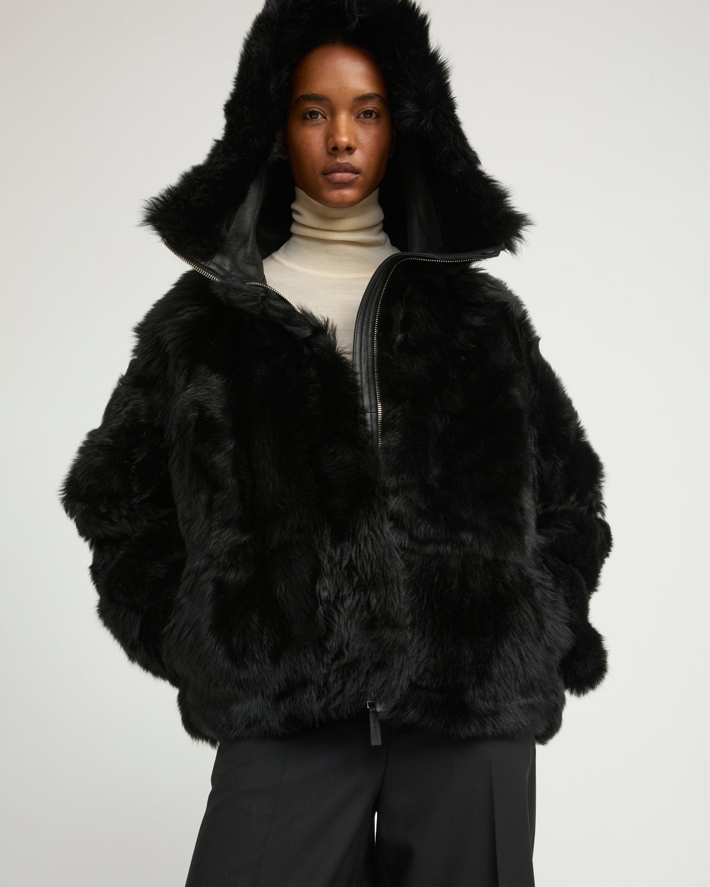 Short Toscana lambskin shearling parka -Yves Salomon