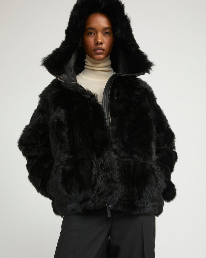 Short Toscana lambskin shearling parka -Yves Salomon