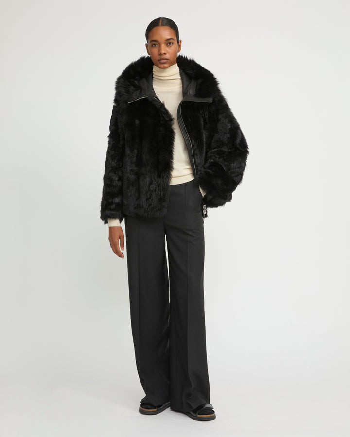 Short Toscana lambskin shearling parka -Yves Salomon