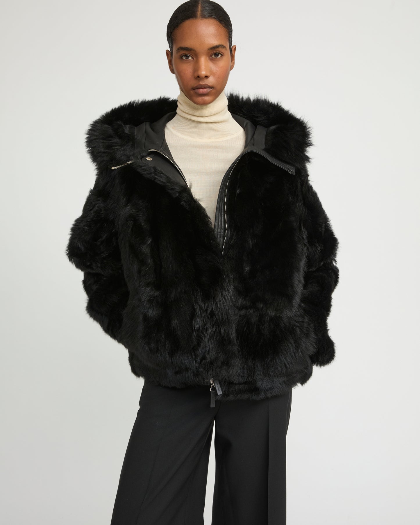 Short Toscana lambskin shearling parka -Yves Salomon