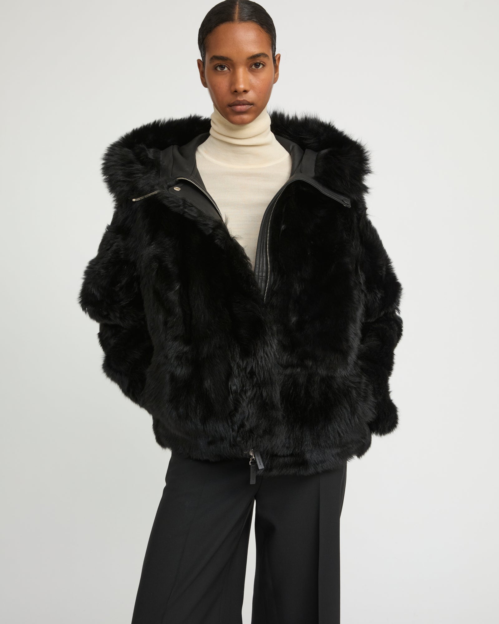 Short Toscana lambskin shearling parka -Yves Salomon