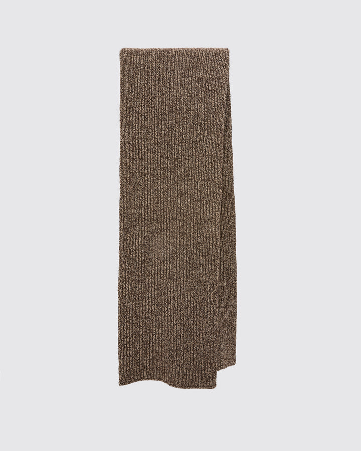 100% cashmere thick knit scarf -Yves Salomon
