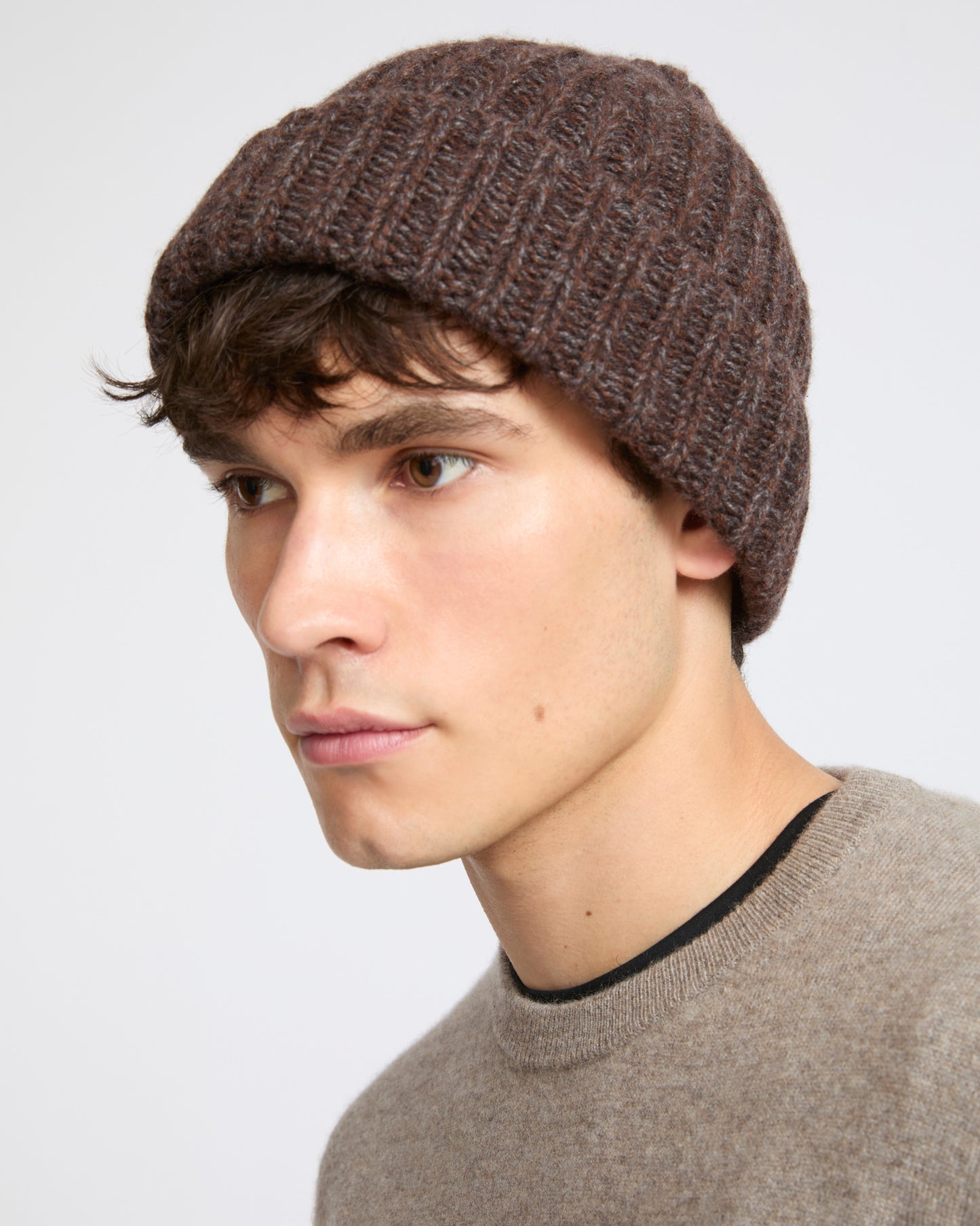 100% cashmere thick knit marl beanie - Yves Salomon - New Fall Winter Collection