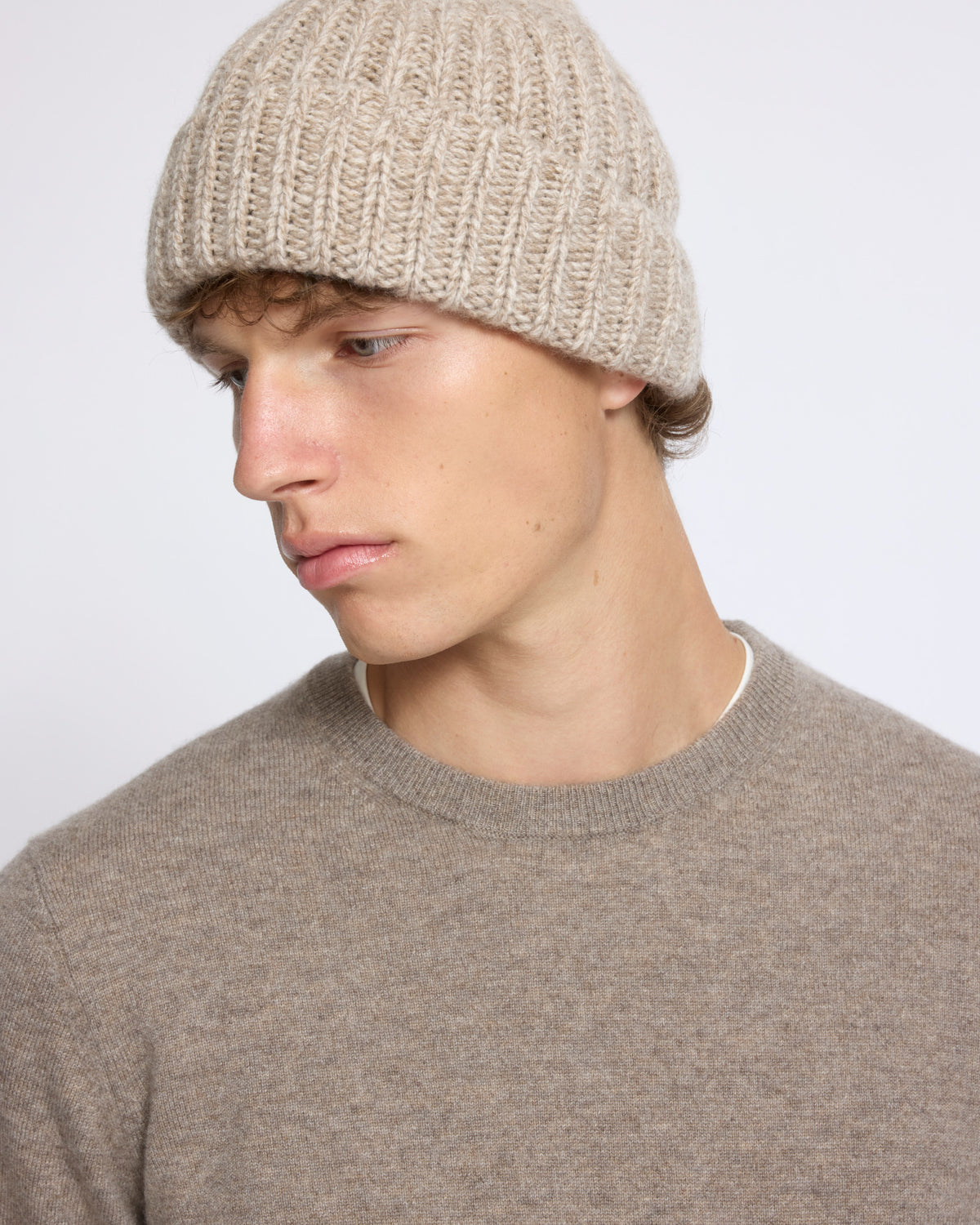 100% cashmere thick knit marl beanie - Yves Salomon - New Fall/Winter Collection