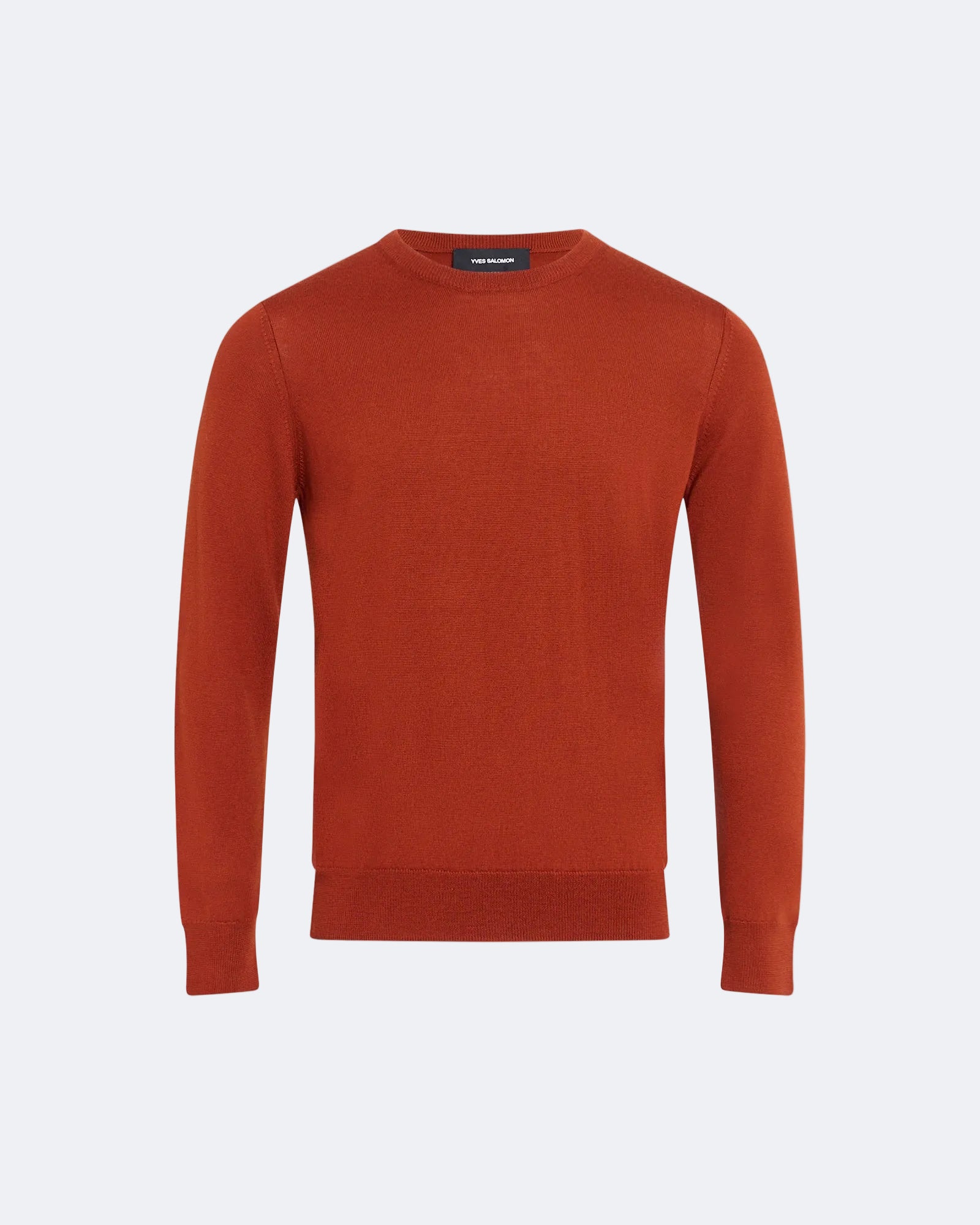 Crew neck jumper in 100% merino wool knit -Yves Salomon - New spring summer collection