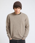 Crew neck knit jumper in 100% cashmere