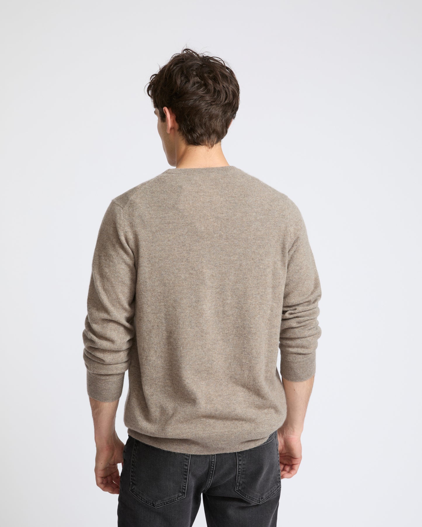 Crew neck knit jumper in 100% cashmere - Yves Salomon - New Fall Winter Collection