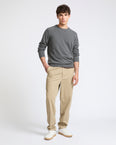 Crew neck knit jumper in 100% cashmere