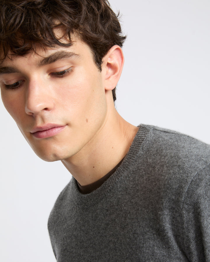 Crew neck knit jumper in 100% cashmere - Yves Salomon - New Fall Winter Collection