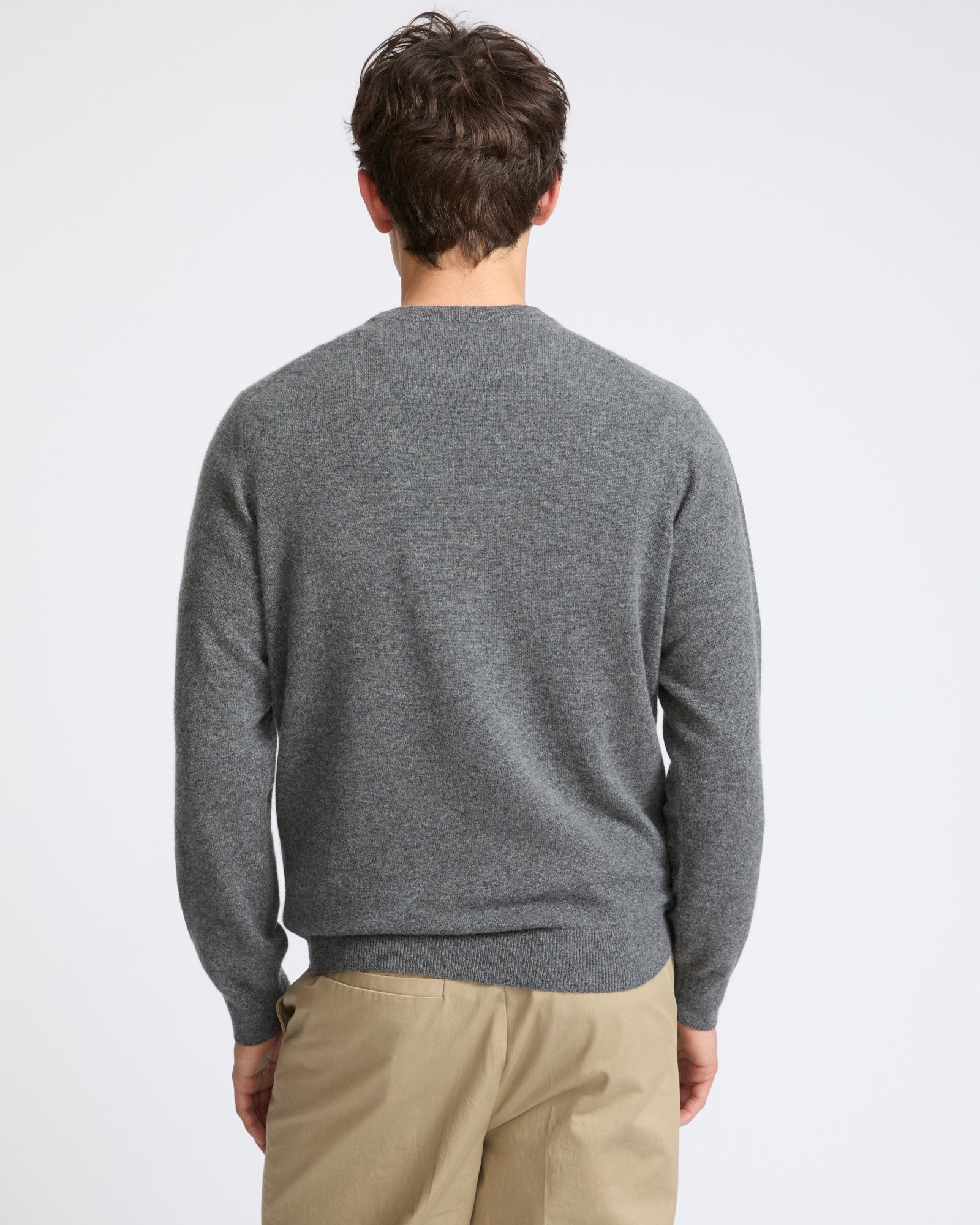 Crew neck knit jumper in 100% cashmere - Yves Salomon - New Fall Winter Collection