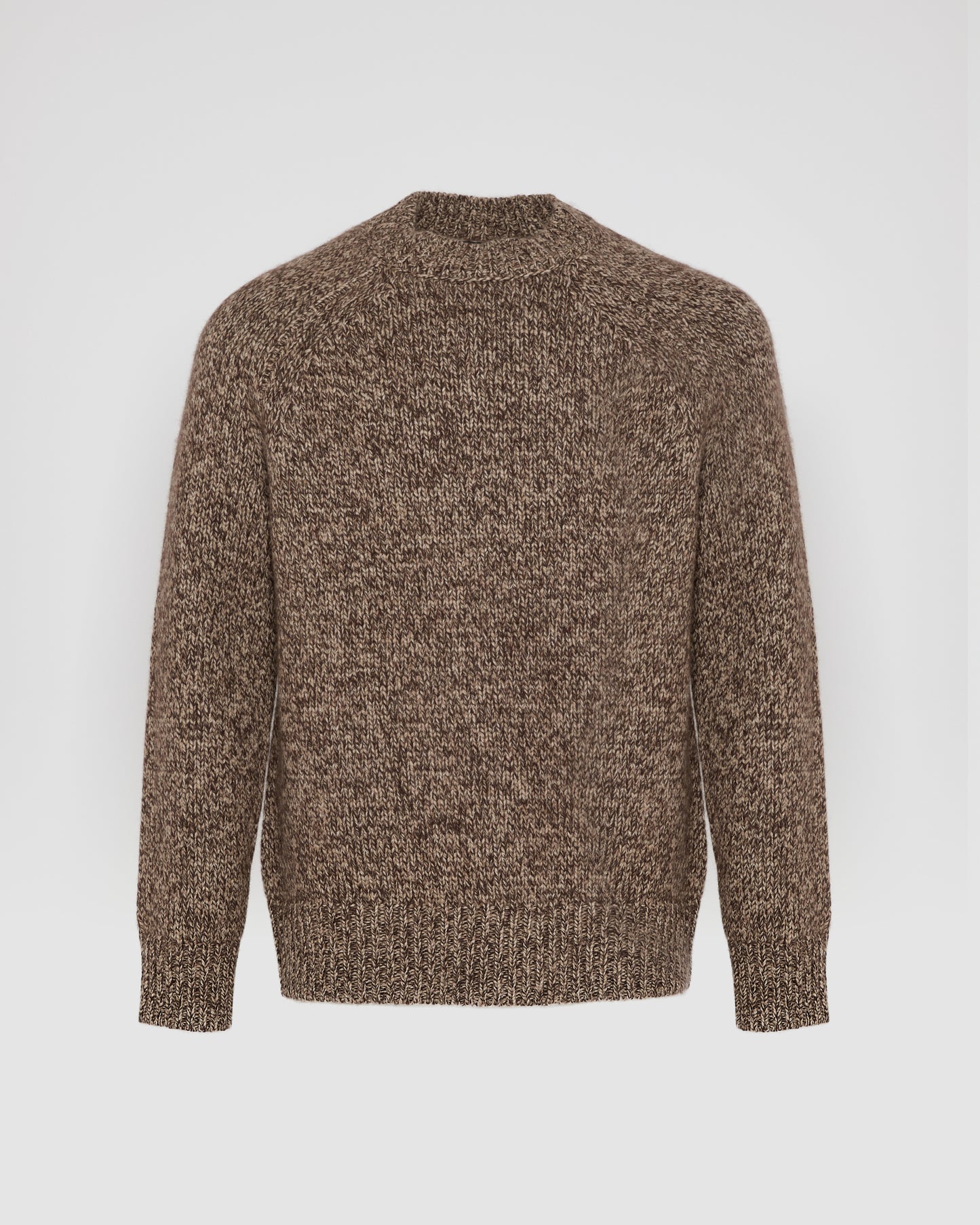 Crew neck jumper in 100% cashmere thick knit -Yves Salomon