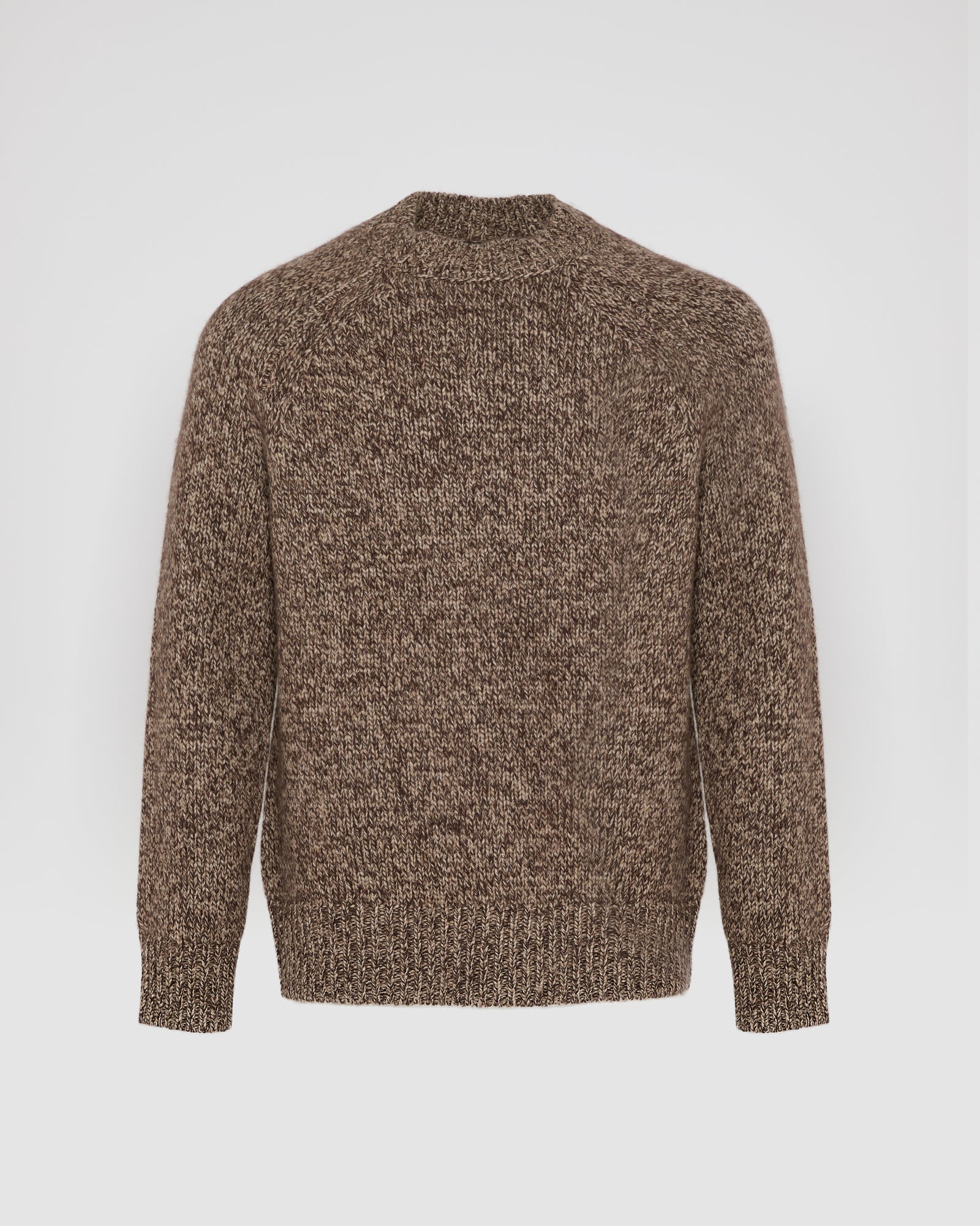 Crew neck jumper in 100% cashmere thick knit -Yves Salomon