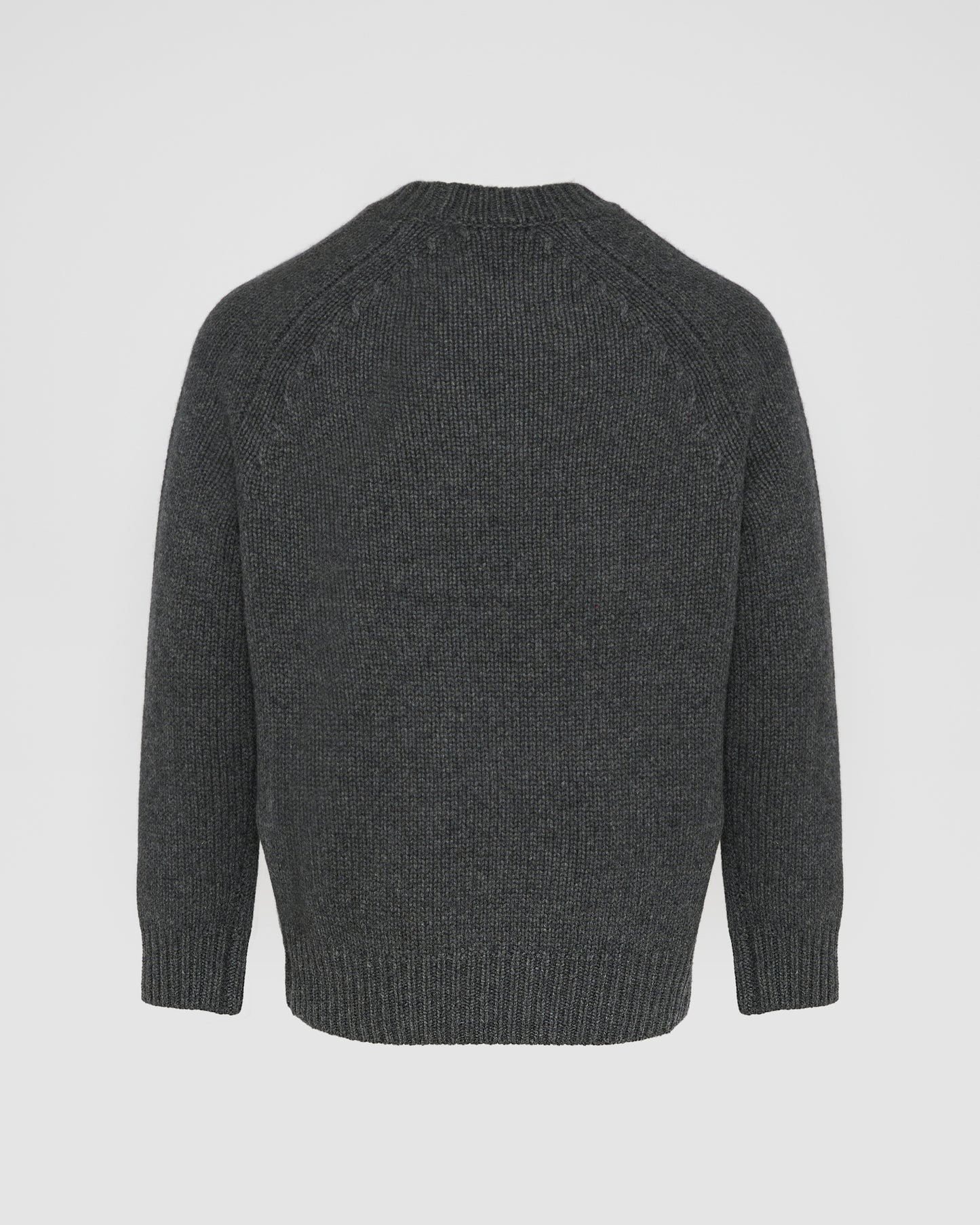 Crew neck jumper in 100% cashmere thick knit -Yves Salomon