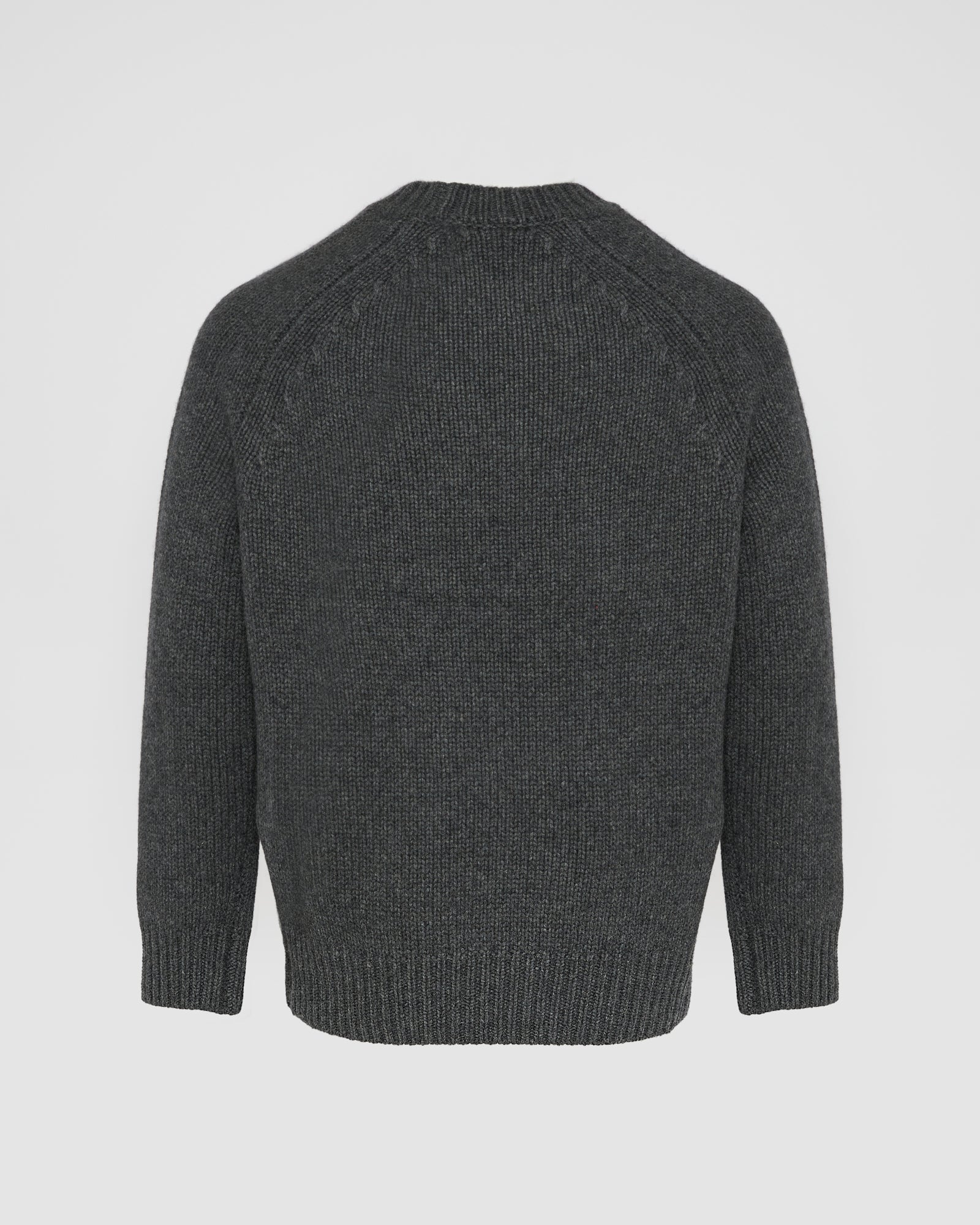 Crew neck jumper in 100% cashmere thick knit -Yves Salomon
