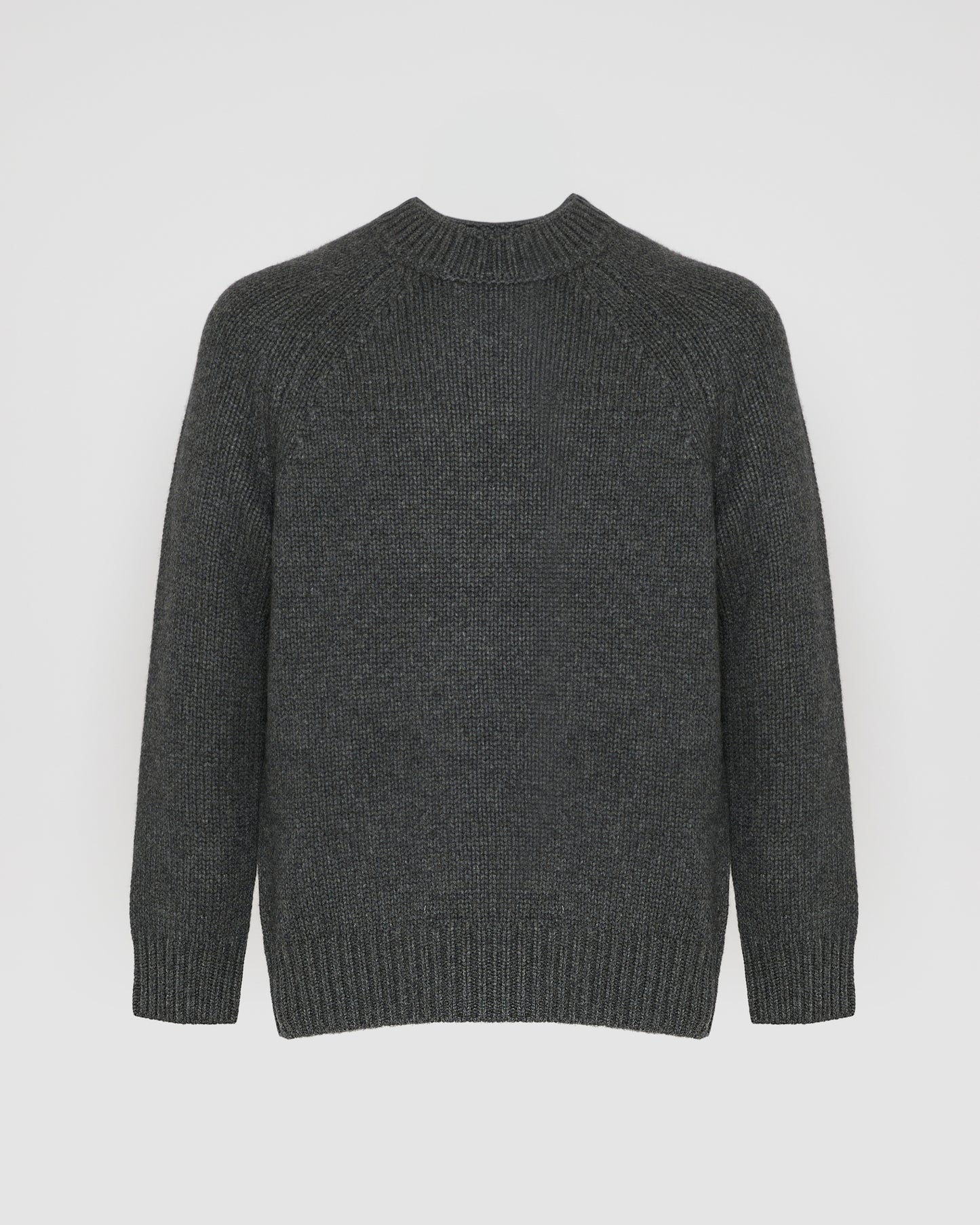 Crew neck jumper in 100% cashmere thick knit -Yves Salomon