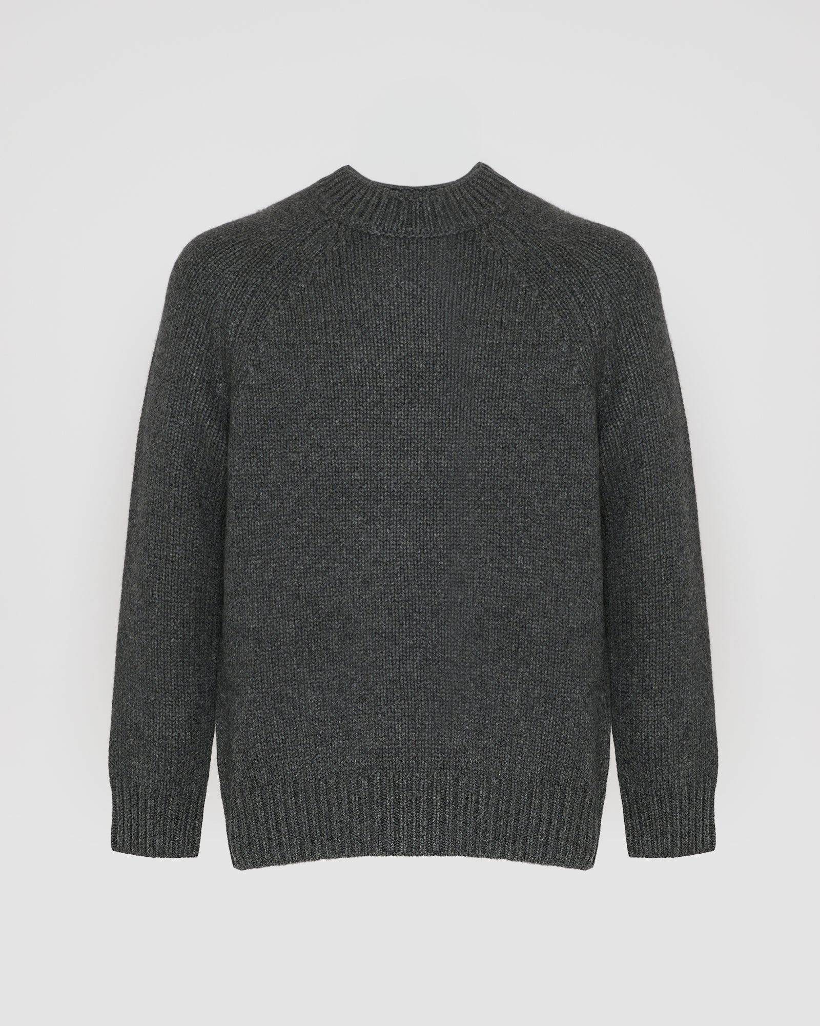 Crew neck jumper in 100% cashmere thick knit -Yves Salomon