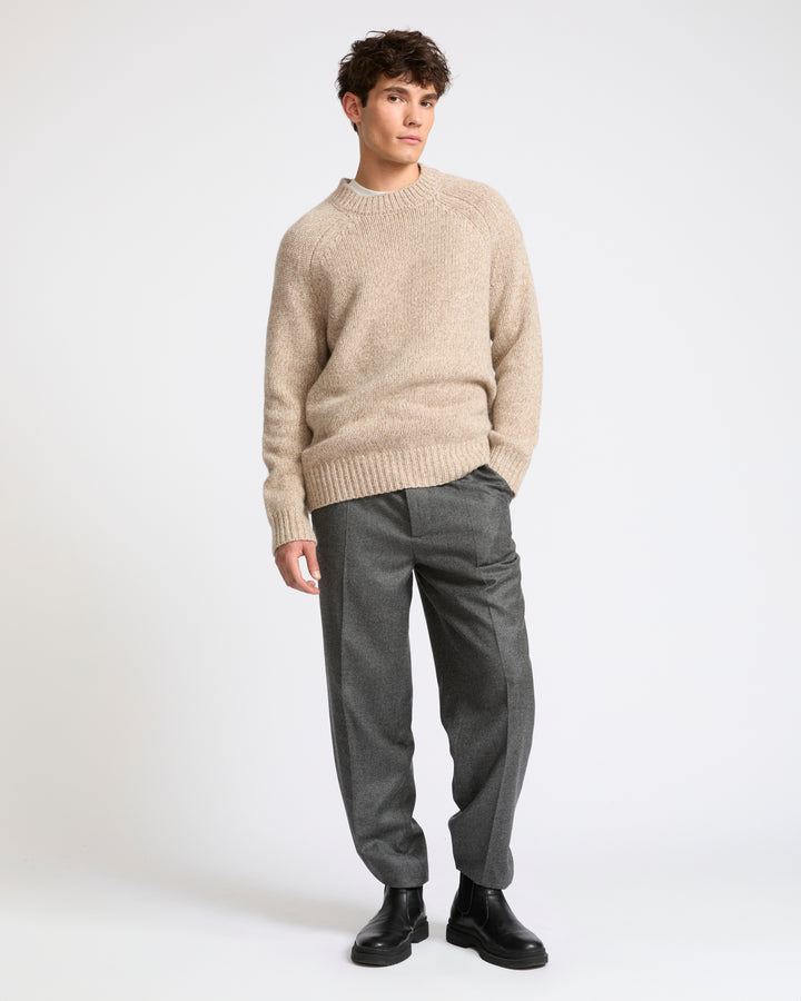Crew neck jumper in 100% cashmere thick knit - Yves Salomon - New Fall Winter Collection