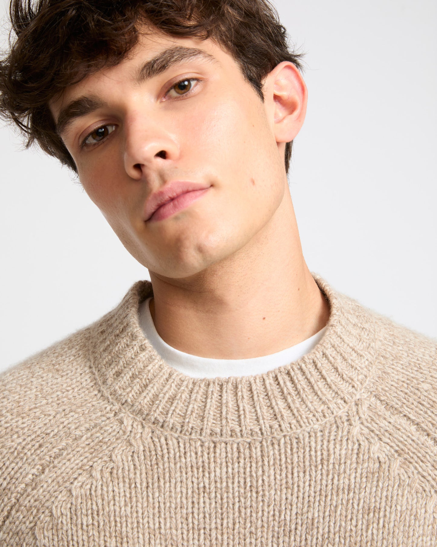 Crew neck jumper in 100% cashmere thick knit - Yves Salomon - New Fall Winter Collection