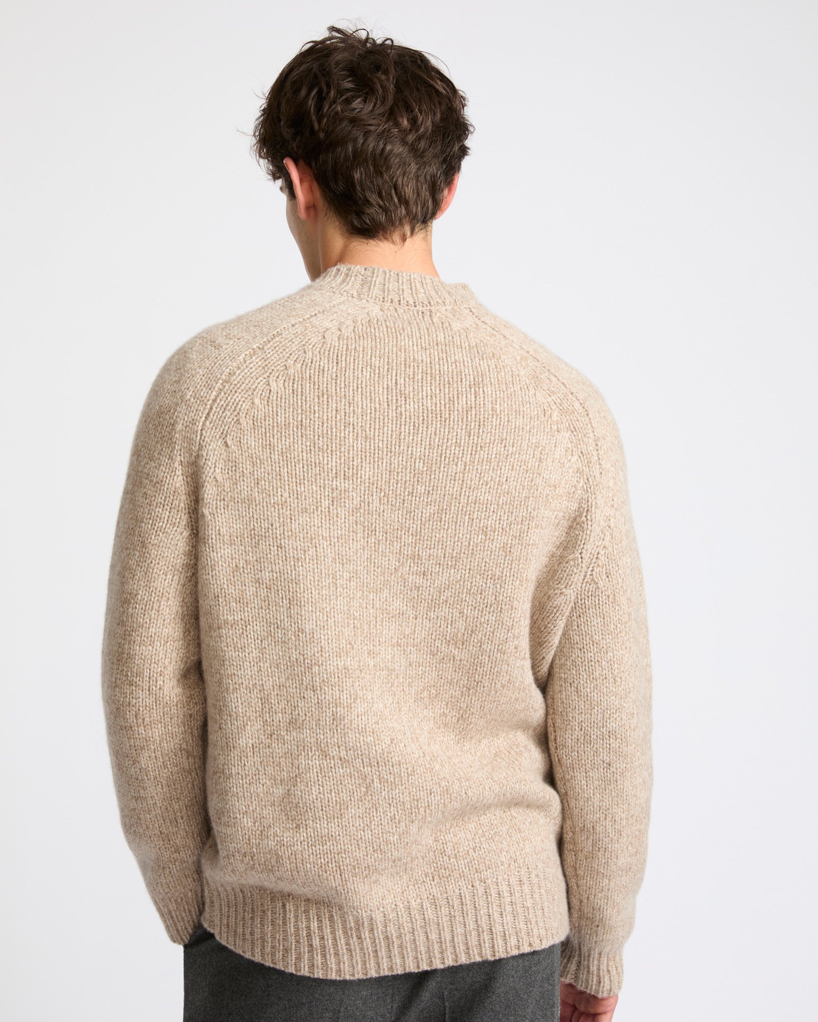 Crew neck jumper in 100% cashmere thick knit - Yves Salomon - New Fall Winter Collection