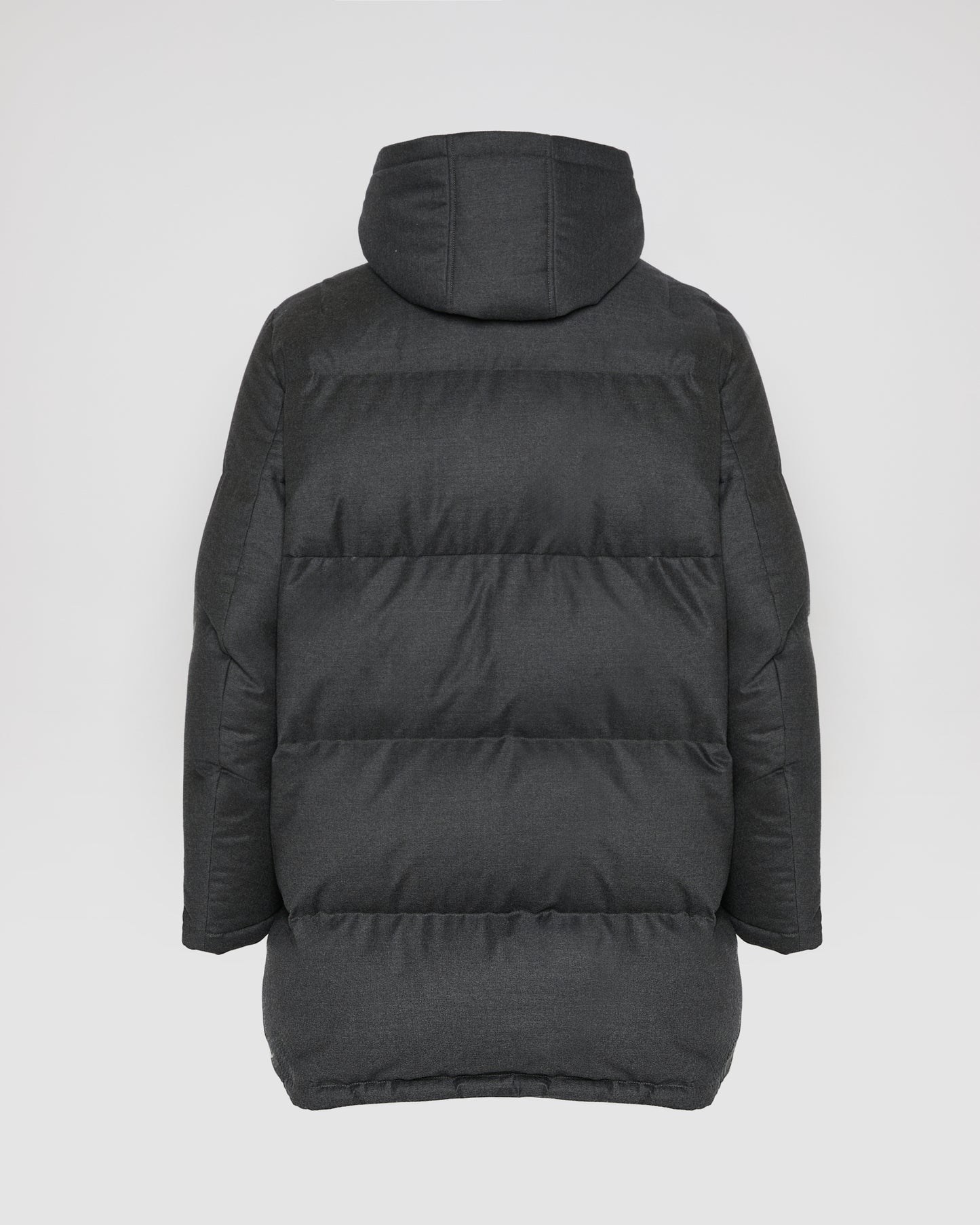 Loro Piana fabric down jacket with mink bib -Yves Salomon