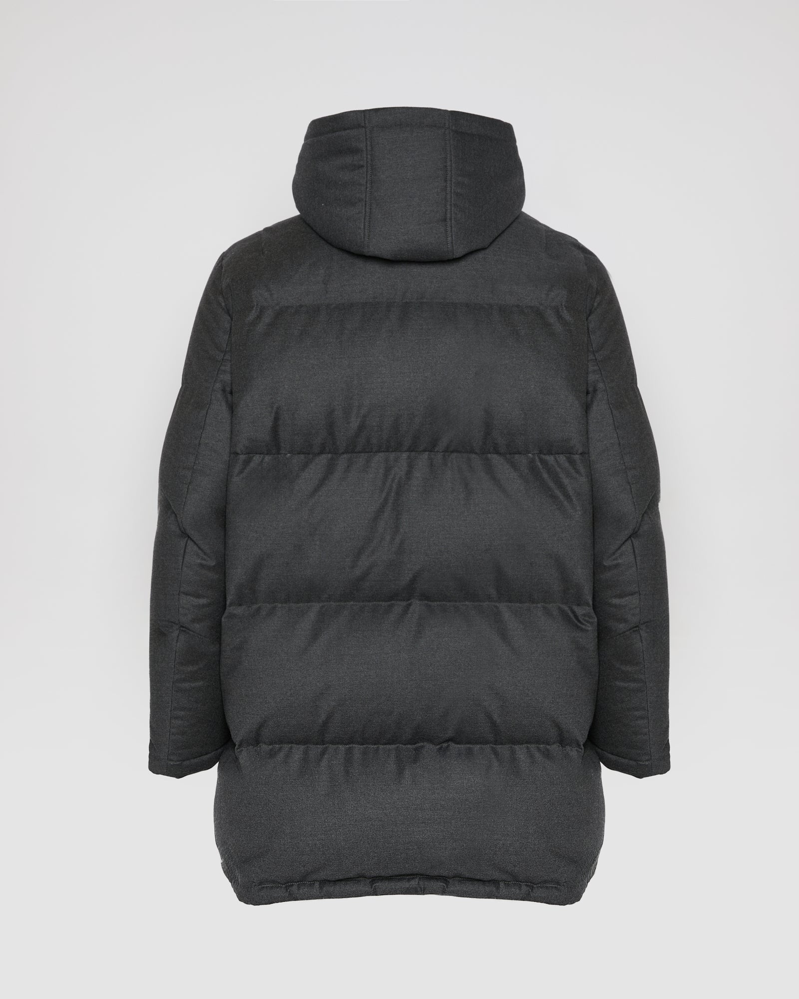 Loro Piana fabric down jacket with mink bib -Yves Salomon