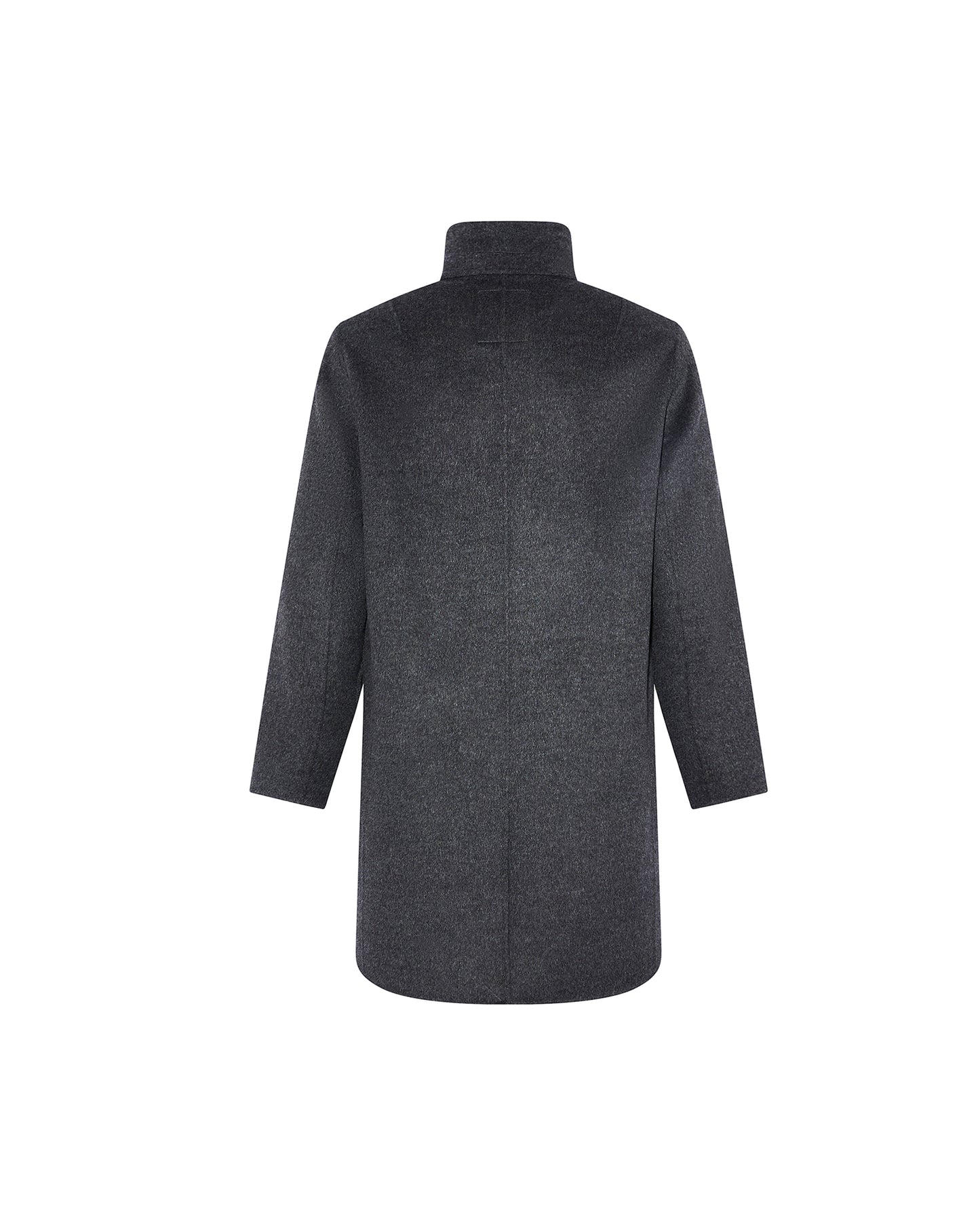 Double-sided wool-cashmere fabric coat with mink collar -Yves Salomon