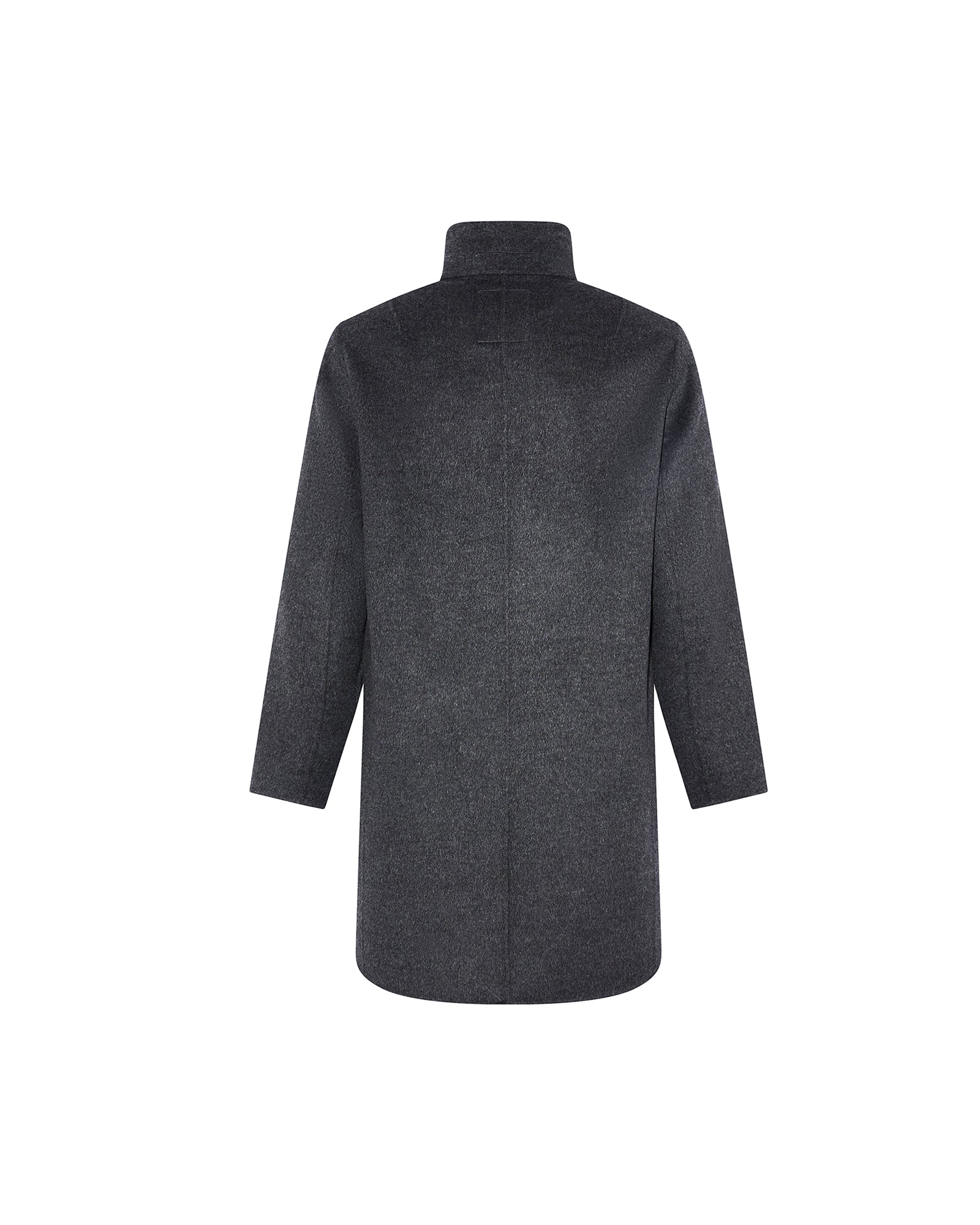 Double-sided wool-cashmere fabric coat with mink collar -Yves Salomon