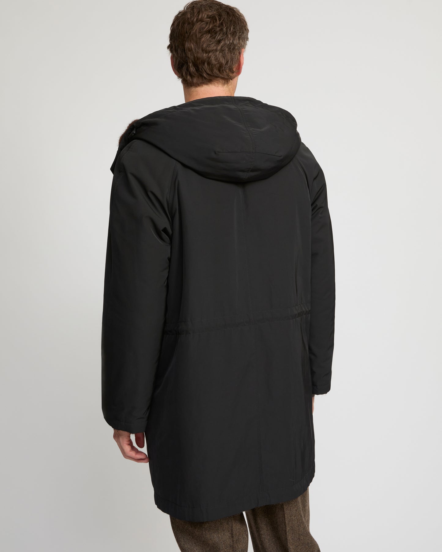 Reversible mink fur parka