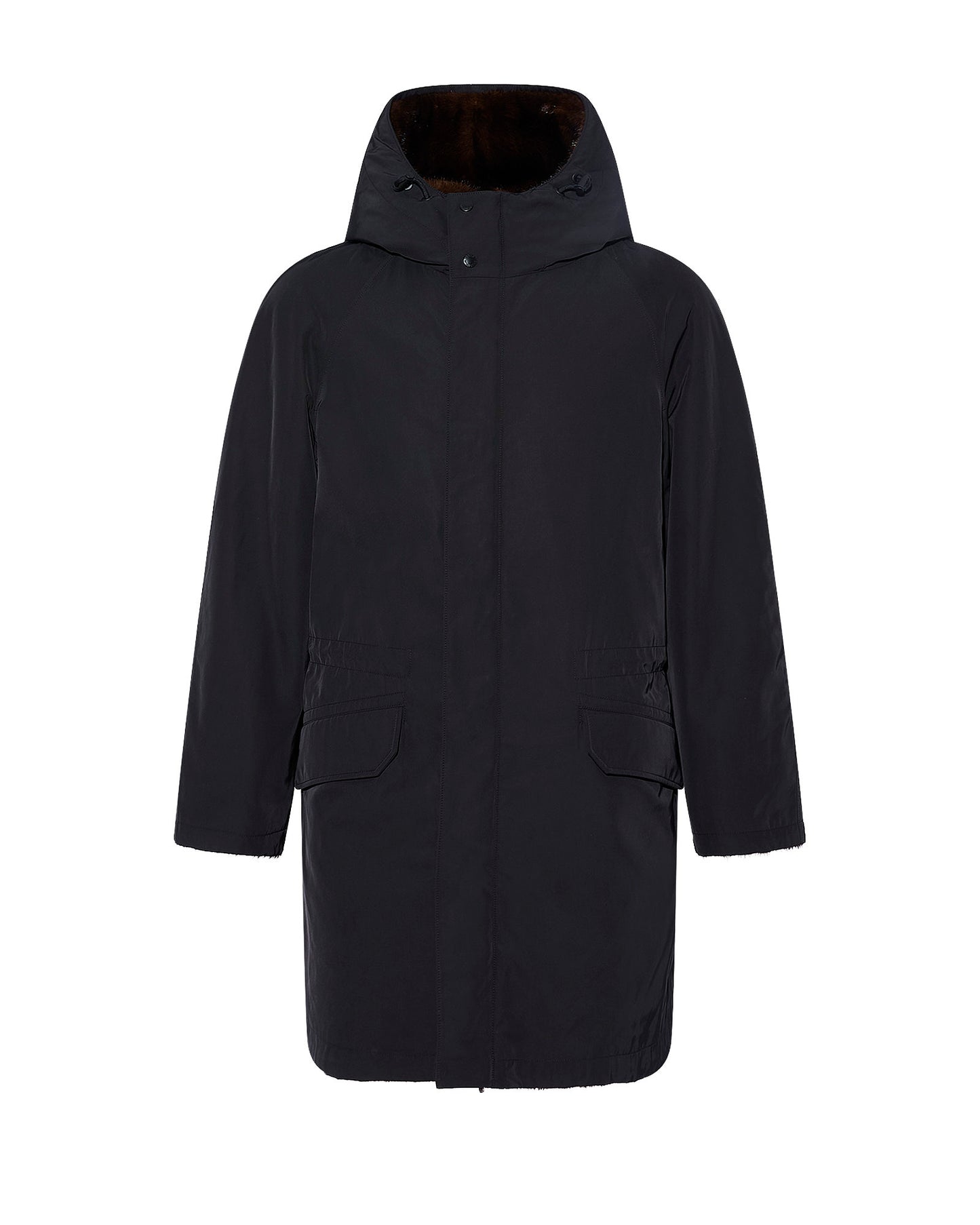Reversible mink fur parka