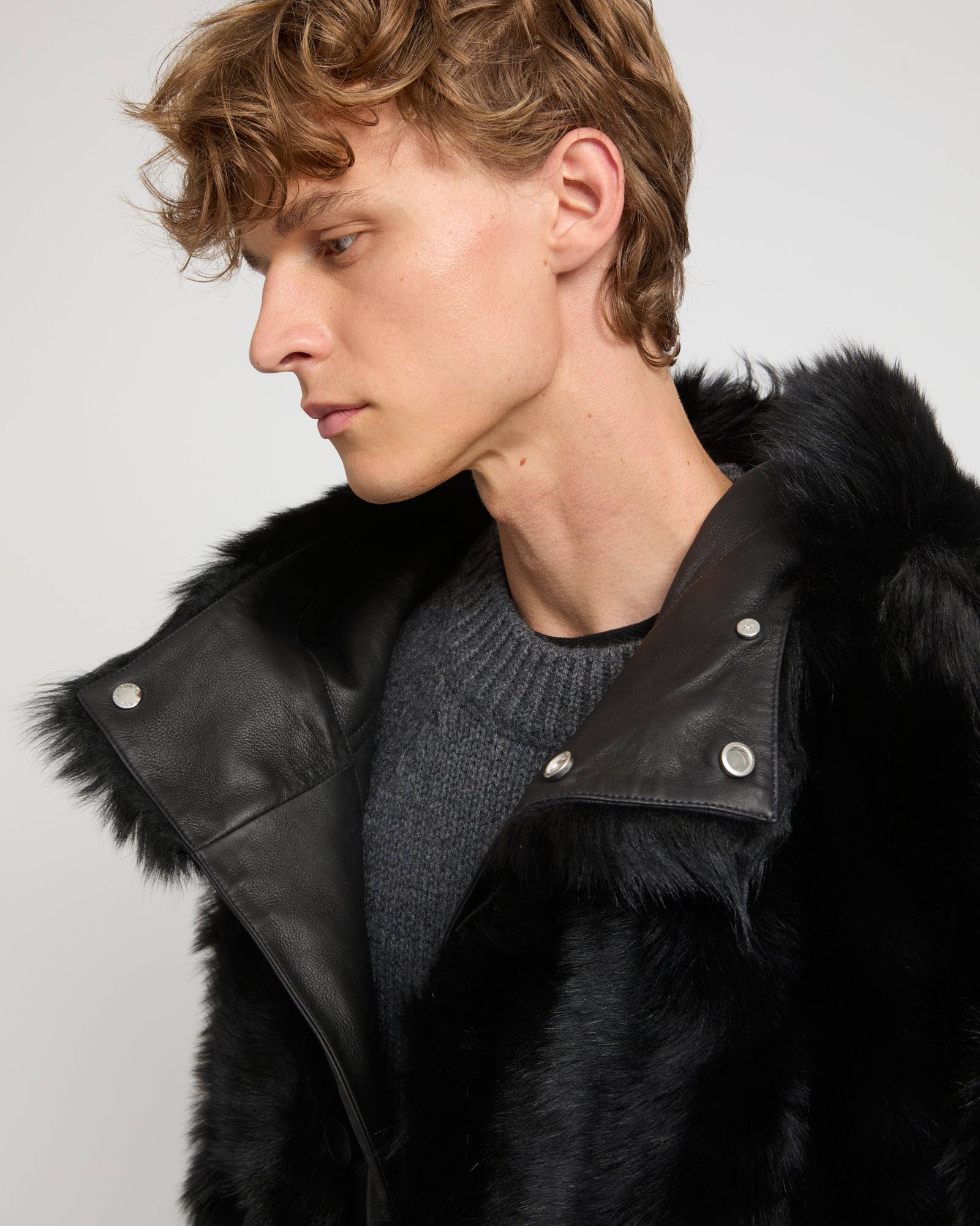 Toscana lambskin shearling parka style coat -Yves Salomon
