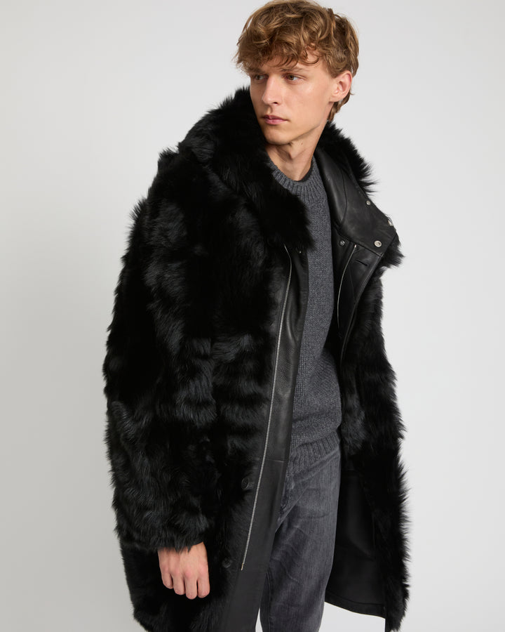 Toscana lambskin shearling parka style coat -Yves Salomon