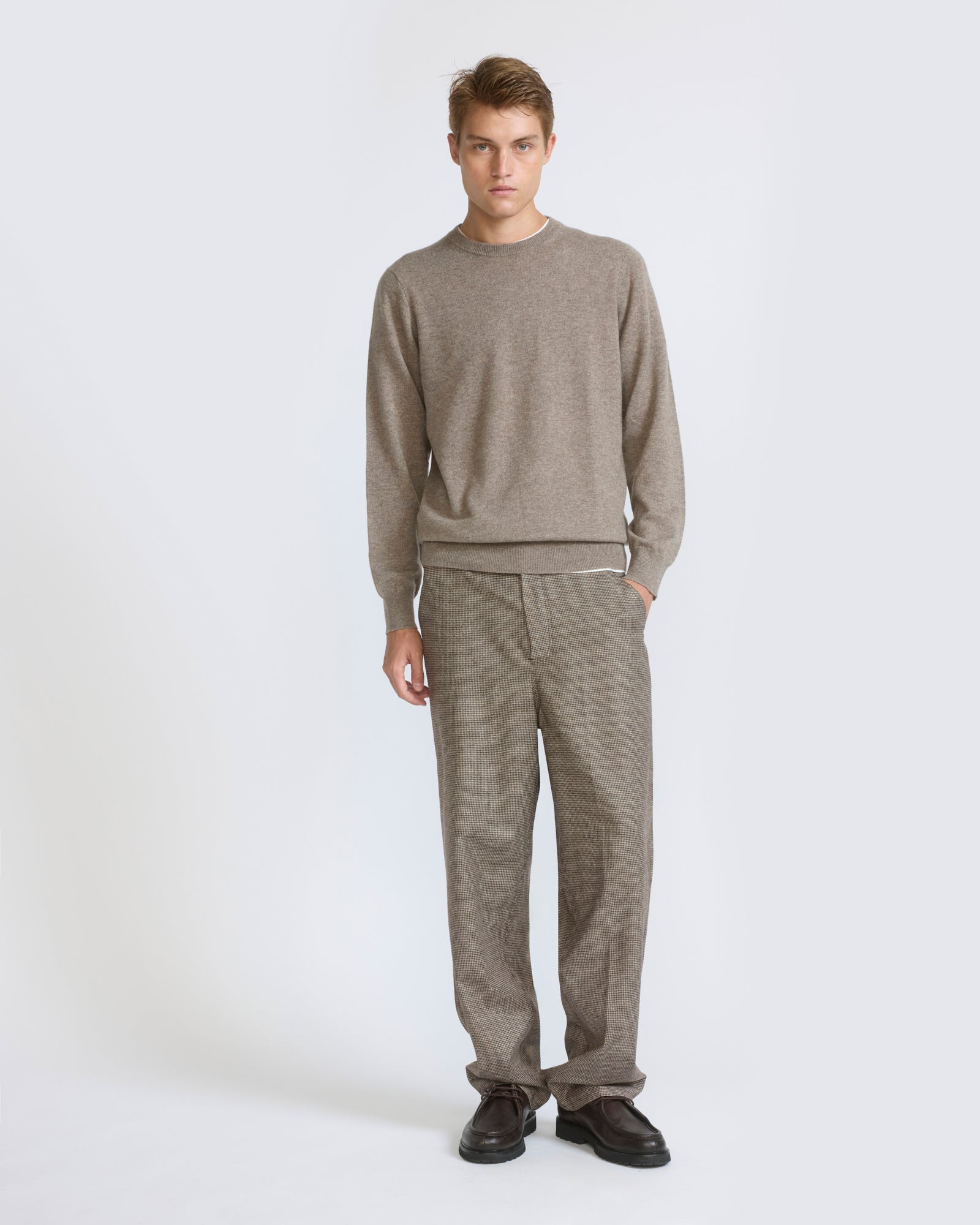 Loro Piana print wool cashmere flannel pants - Yves Salomon - New Fall/Winter Collection