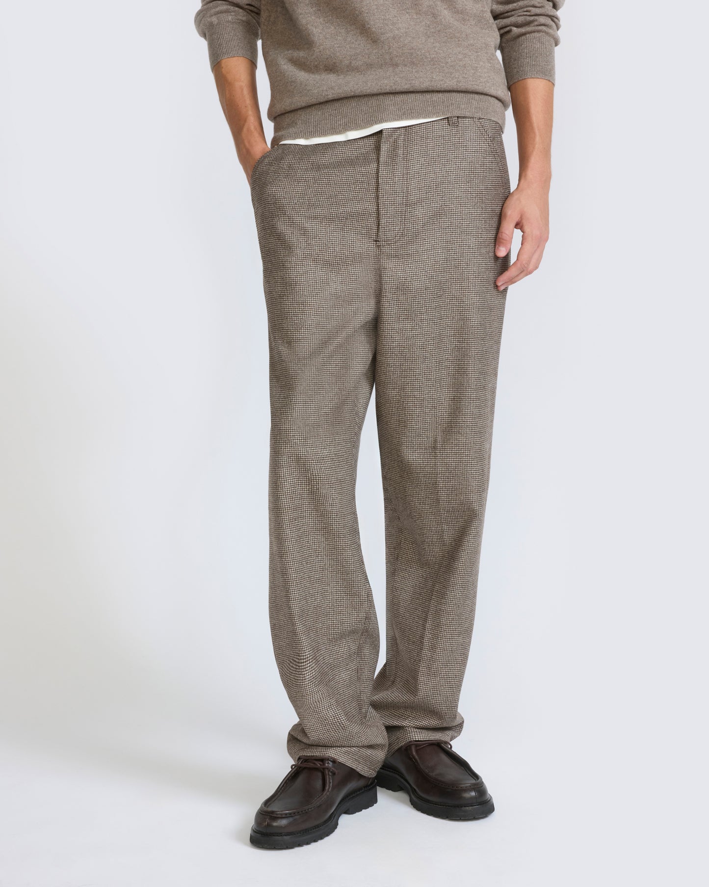 Loro Piana print wool cashmere flannel pants - Yves Salomon - New Fall/Winter Collection