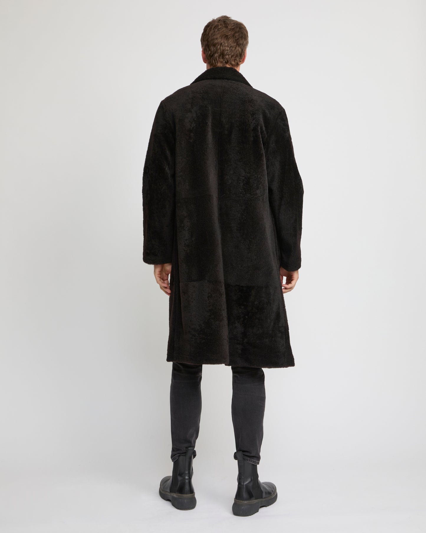 7/8 coat in Lacon shearling lambskin -Yves Salomon