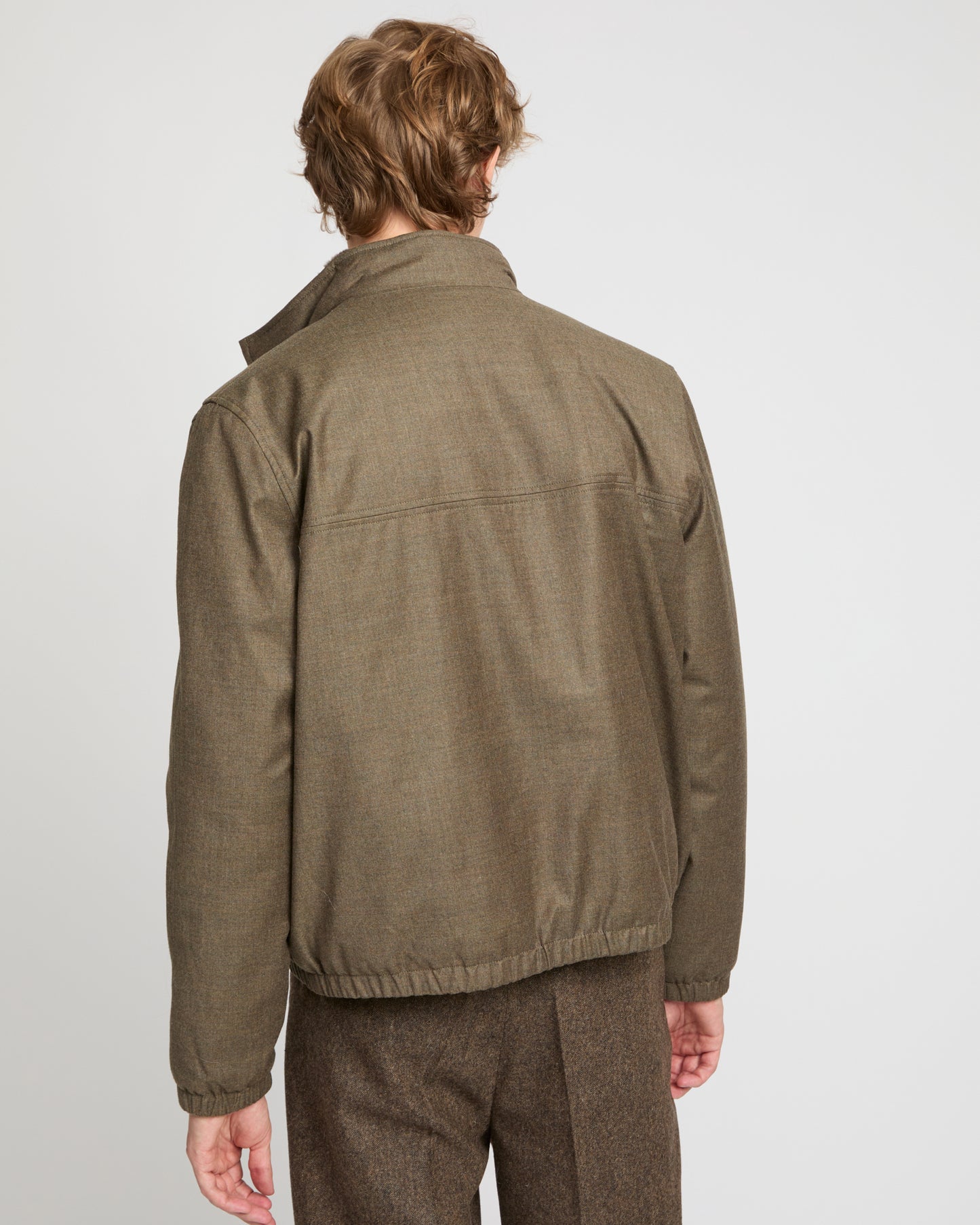 Loro Piana fabric jacket with mink collar -Yves Salomon