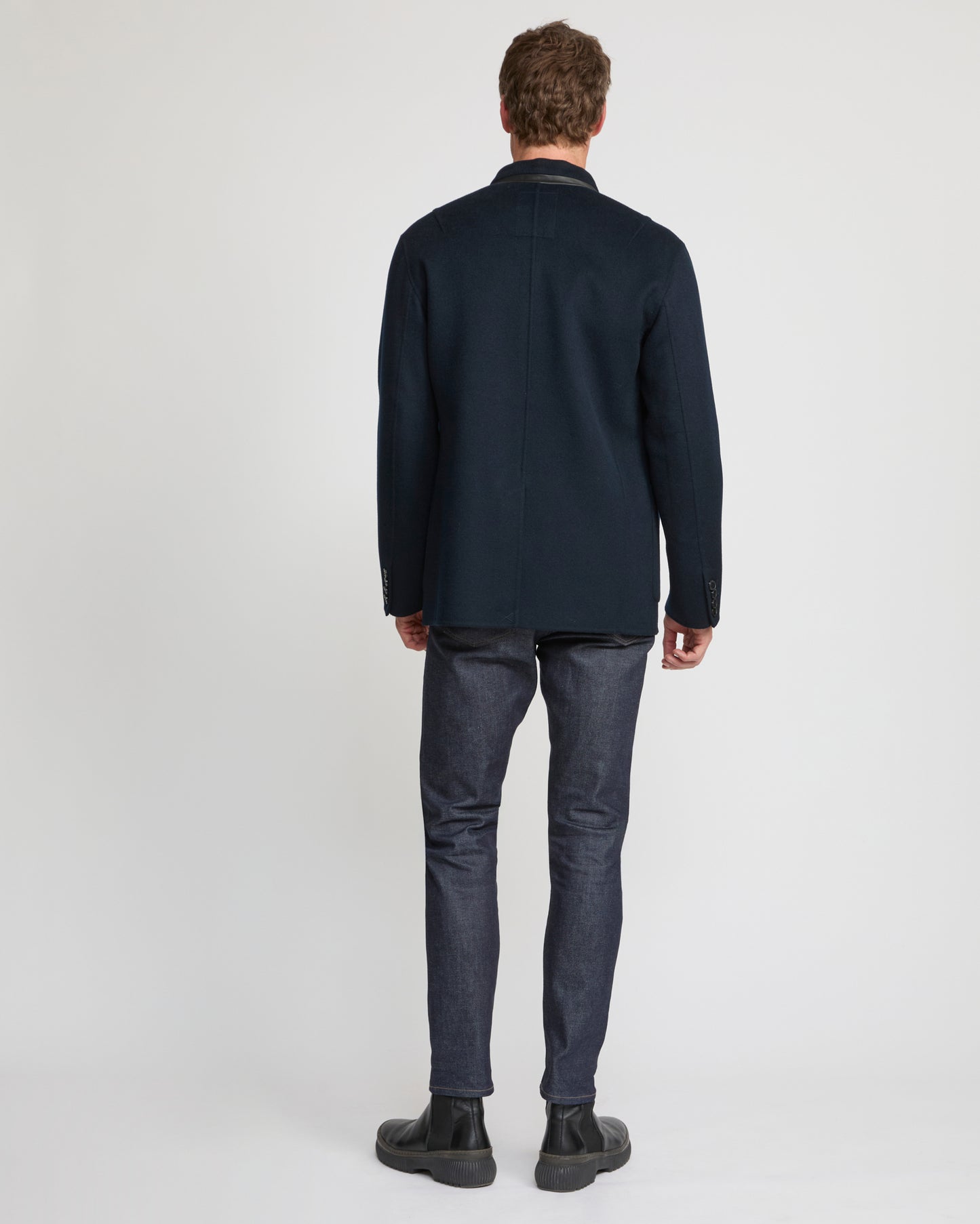 Double-sided wool-cashmere blazer