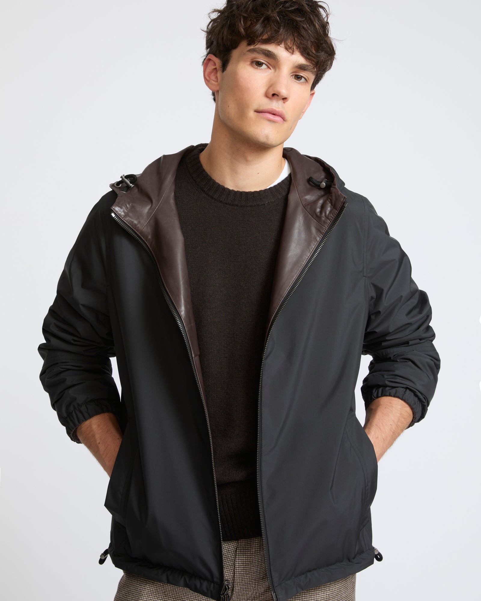 Reversible baby calfskin hoodie jacket - Yves Salomon - New Fall Winter Collection