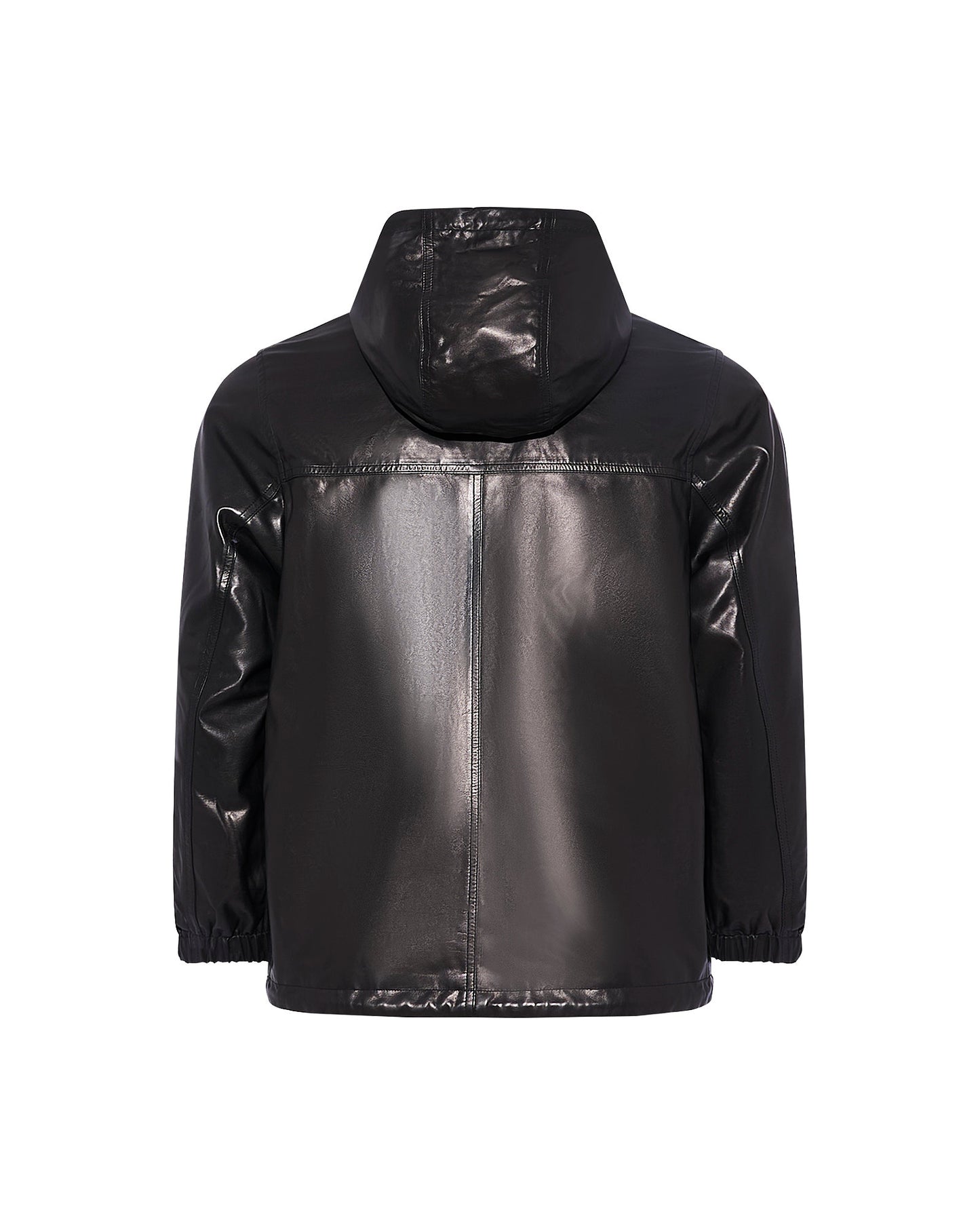 Reversible baby calfskin hoodie