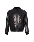 Ultra fine premium calf leather varsity jacket.
