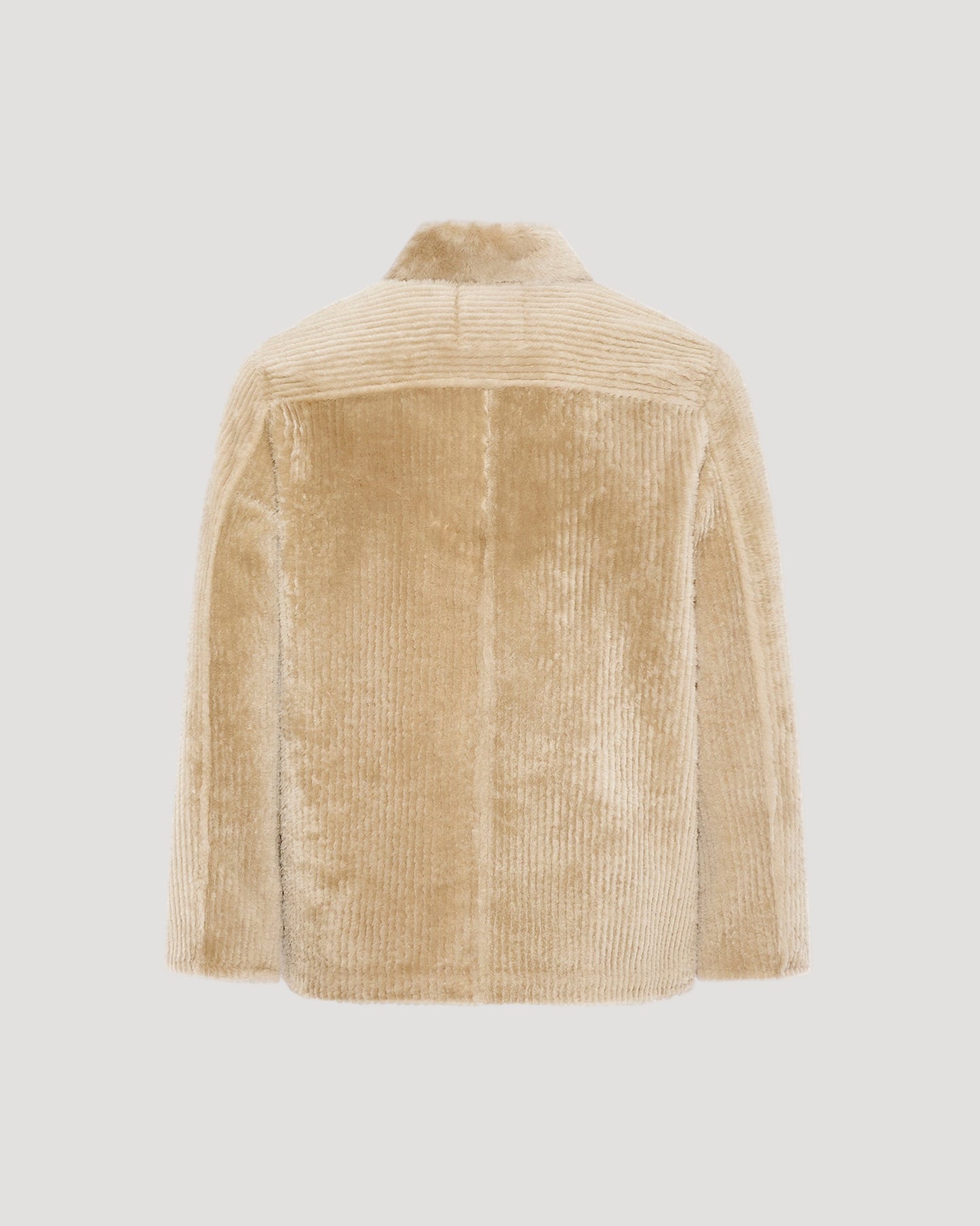 Ribbed Merino lamsbkin shearling overshirt