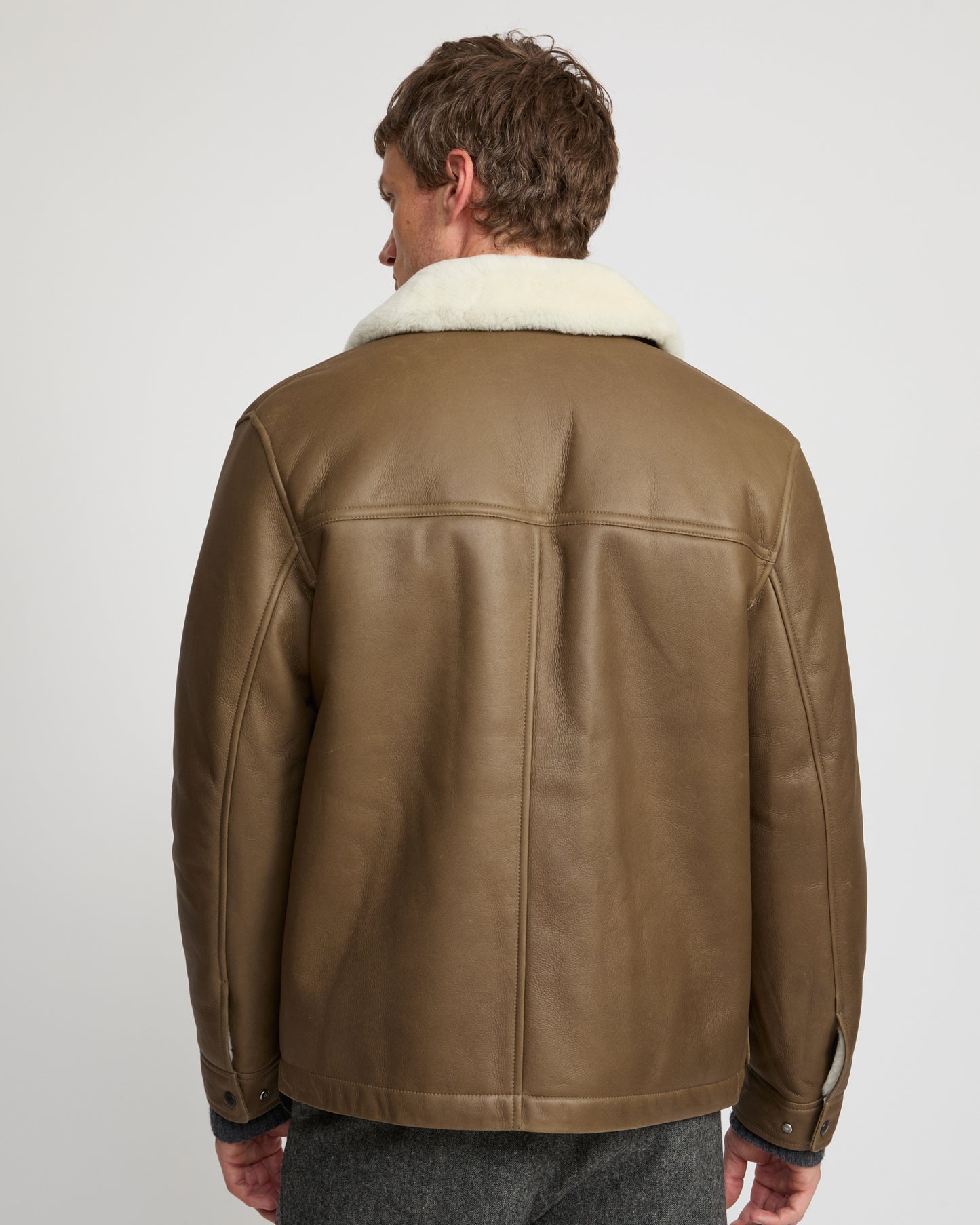 Silky lambskin shearling jacket