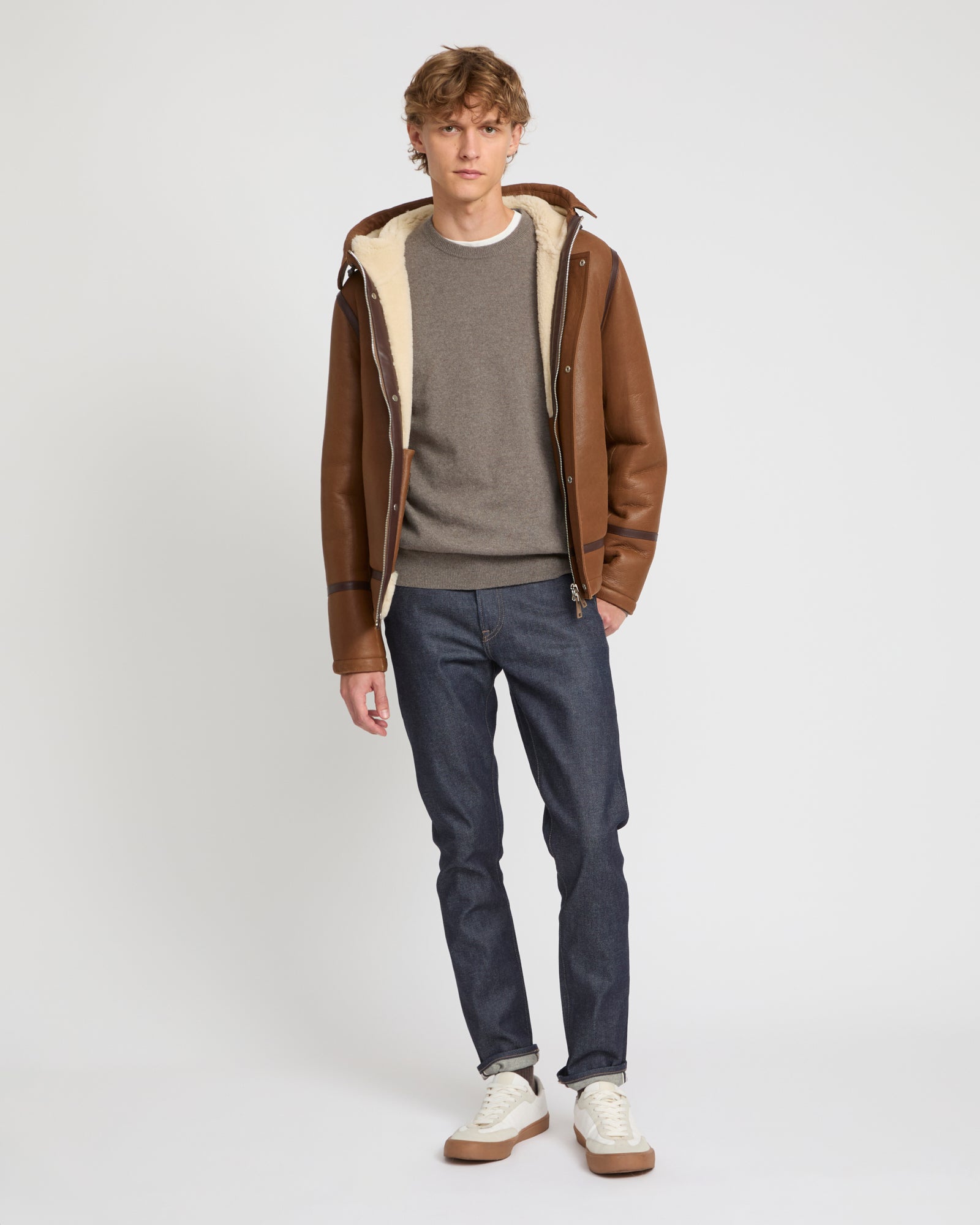 Aviator lambskin shearling hoodie -Yves Salomon