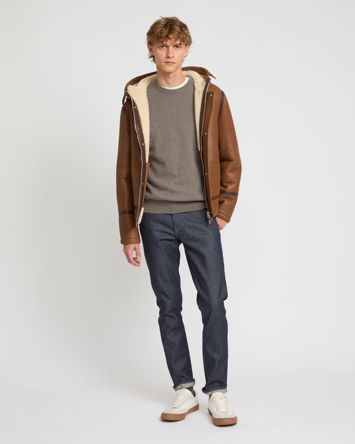 Aviator lambskin shearling hoodie -Yves Salomon