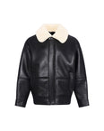Merino shearling bomber jacket