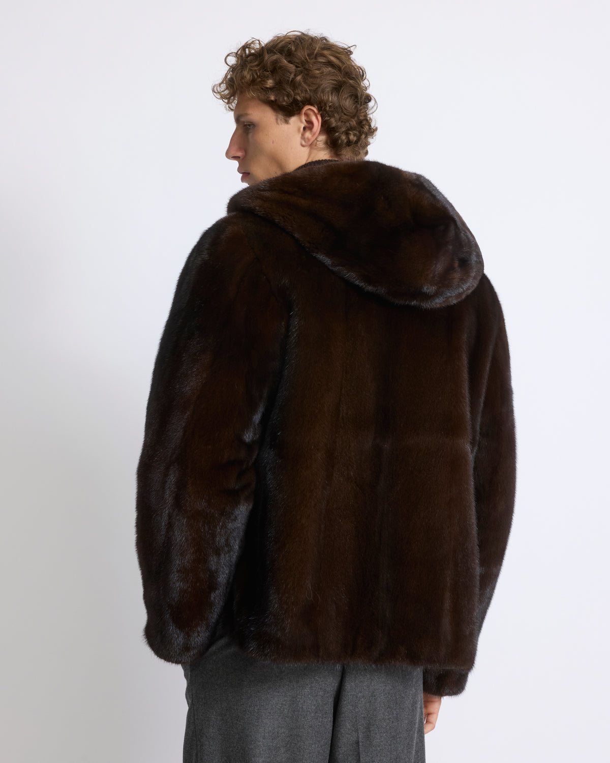 Reversible long-haired mink fur and technical fabric hooded jacket - Yves Salomon - New Fall/Winter Collection
