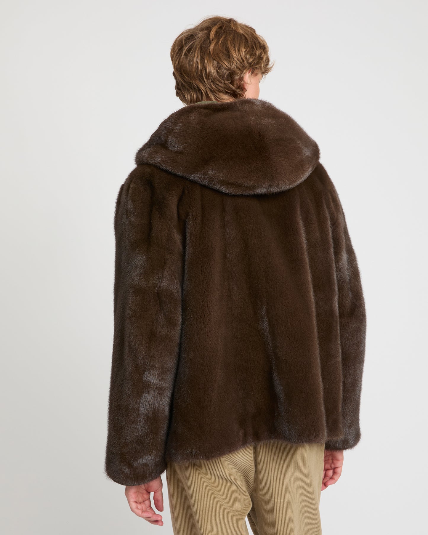 Reversible Hooded Jacket in Mink Fur and Technical Fabric -Yves Salomon