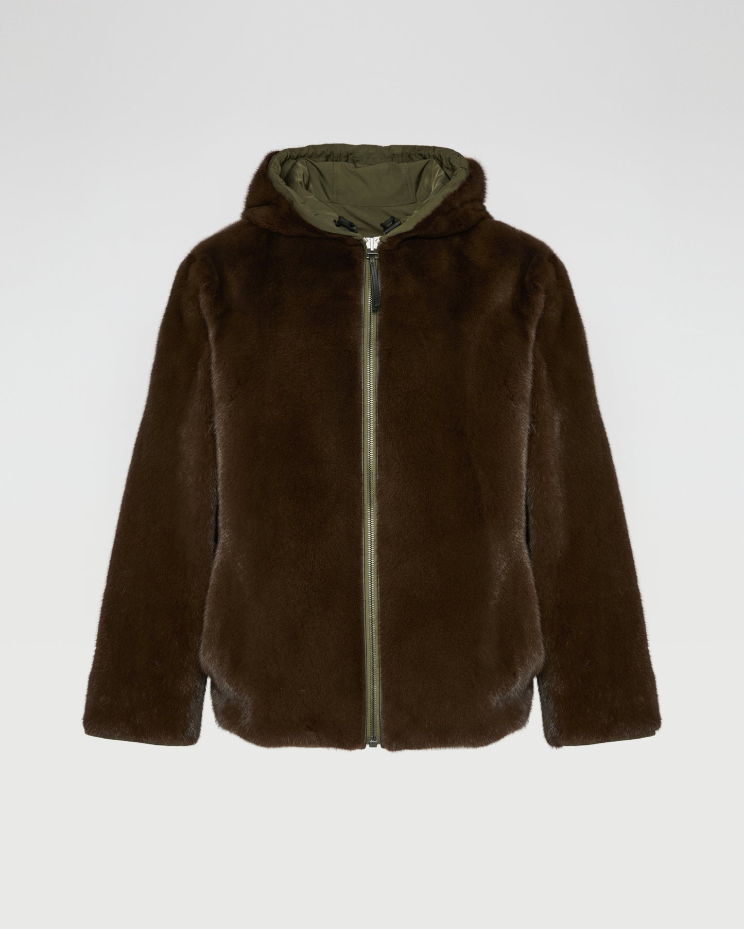 Reversible Hooded Jacket in Mink Fur and Technical Fabric -Yves Salomon