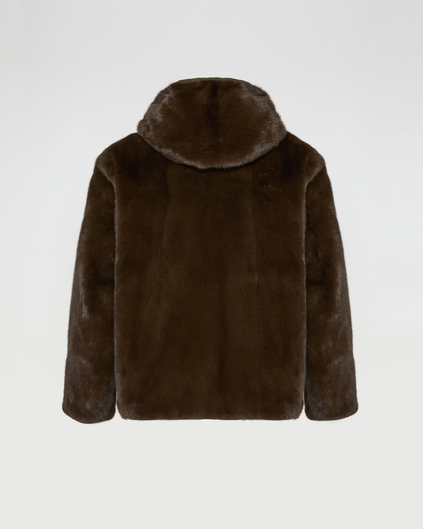 Reversible Hooded Jacket in Mink Fur and Technical Fabric -Yves Salomon
